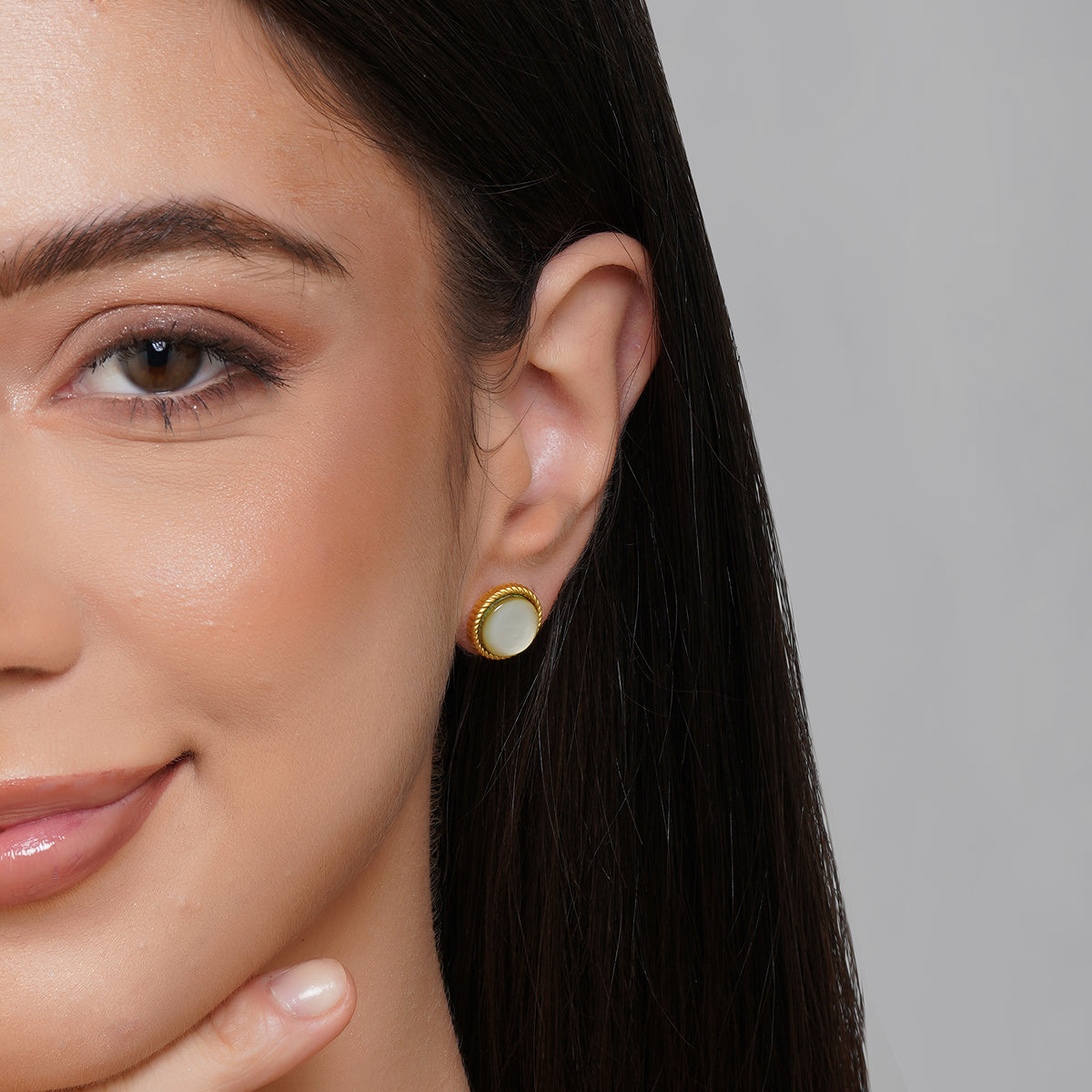 Navratna Stud Earrings for Women - 9 Gemstone Sterling Silver Earrings for Daily Wear & Spiritual Healing | Perfect for Meditation, Yoga & Festive Occasions