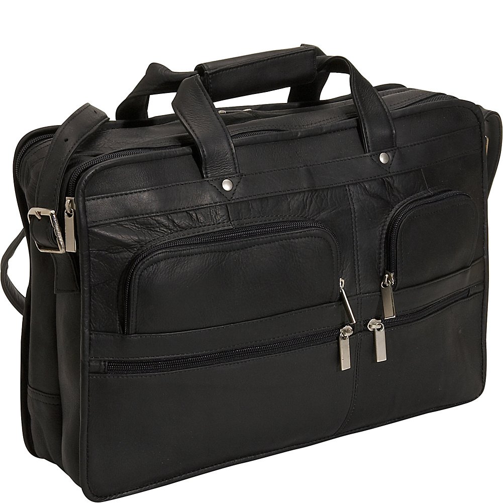 David King & Co. Premium Leather Organizer Briefcase for Business Professionals - Black, One Size - Perfect for Office, Travel, and Executive Meetings