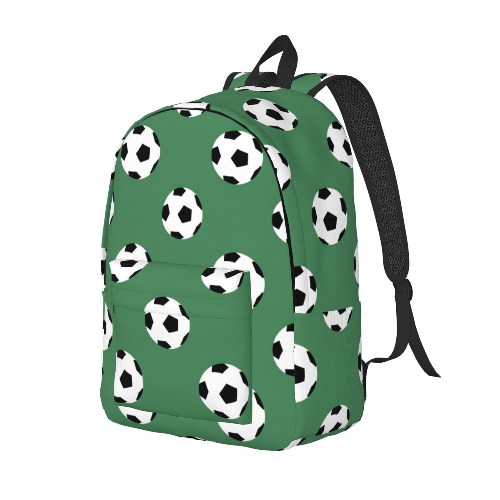 SSGVLPTO Soccer Printed Backpack - Lightweight Canvas Travel Bag & Casual Shoulder Backpack for School, Sports, and Outdoor Adventures