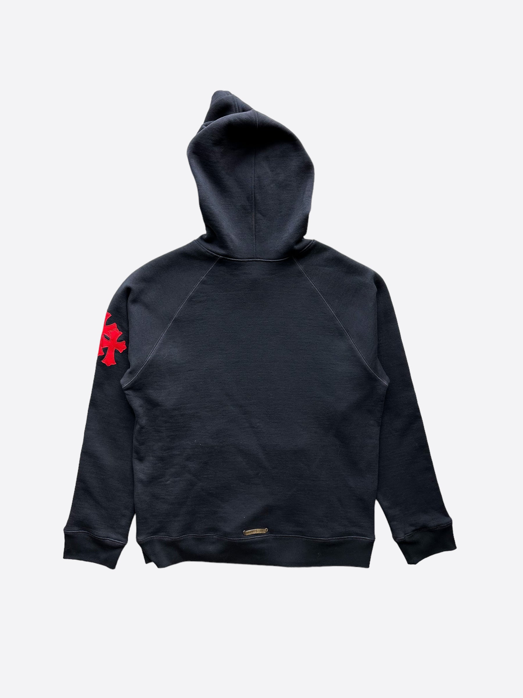 Chrome Hearts Navy Triple Red Cross Patch Hoodie for Men & Women - Gothic Streetwear Fashion - Perfect for Casual Wear, Outfits & Layering