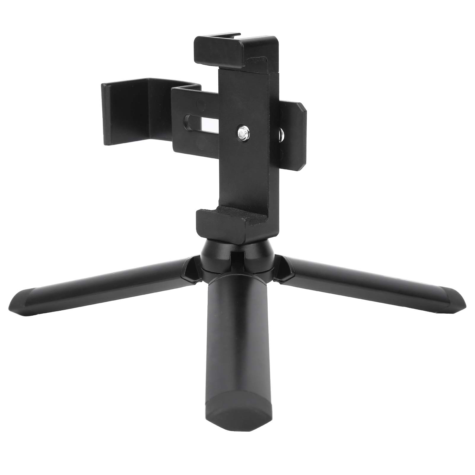 Adjustable Black Tripod Stand for Camera & Smartphone - Multi-Angle Photography, Vlogging, Live Streaming & Video Recording - Perfect for Travel, YouTube & Social Media Content Creation