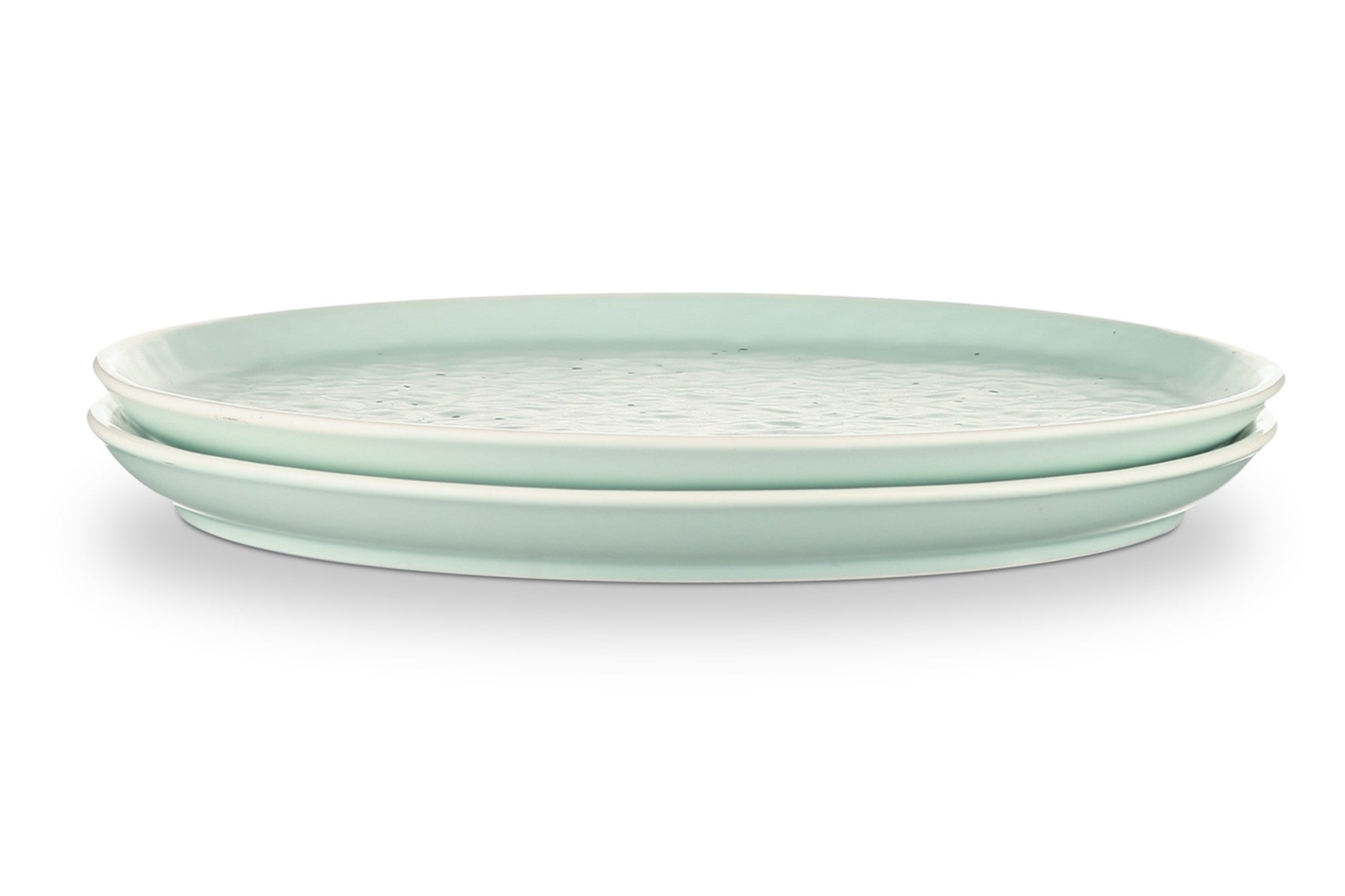 Elena Stoneware Dinner Plate Set - Mint Green Ceramic Plates for Everyday Dining, Restaurant & Home Use - Durable & Stylish Tableware for Family Meals, Parties & Special Occasions