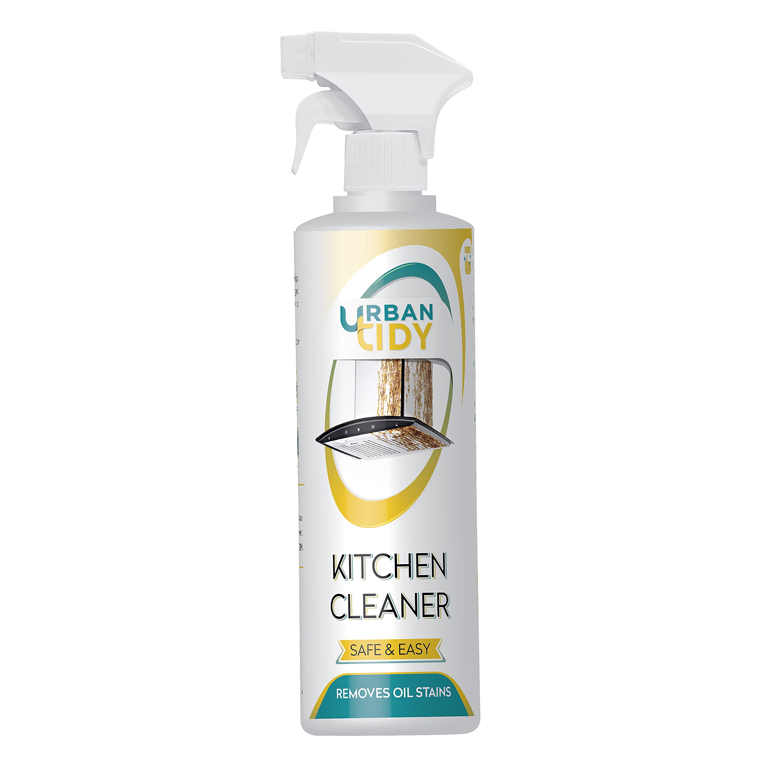 Urban Tidy Kitchen Cleaner - Oil Stain Remover for Gas Stove, Chimney, Oven, Grill & Exhaust Fans | Burnt Pot Cleaner with Lemon Fragrance (500g) | Perfect for Deep Cleaning and Degreasing Kitchen Appliances