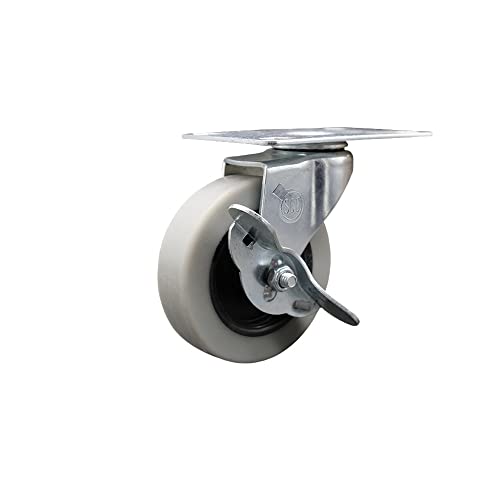 Swivel w/Large TP - Side Lock Brake - Gray