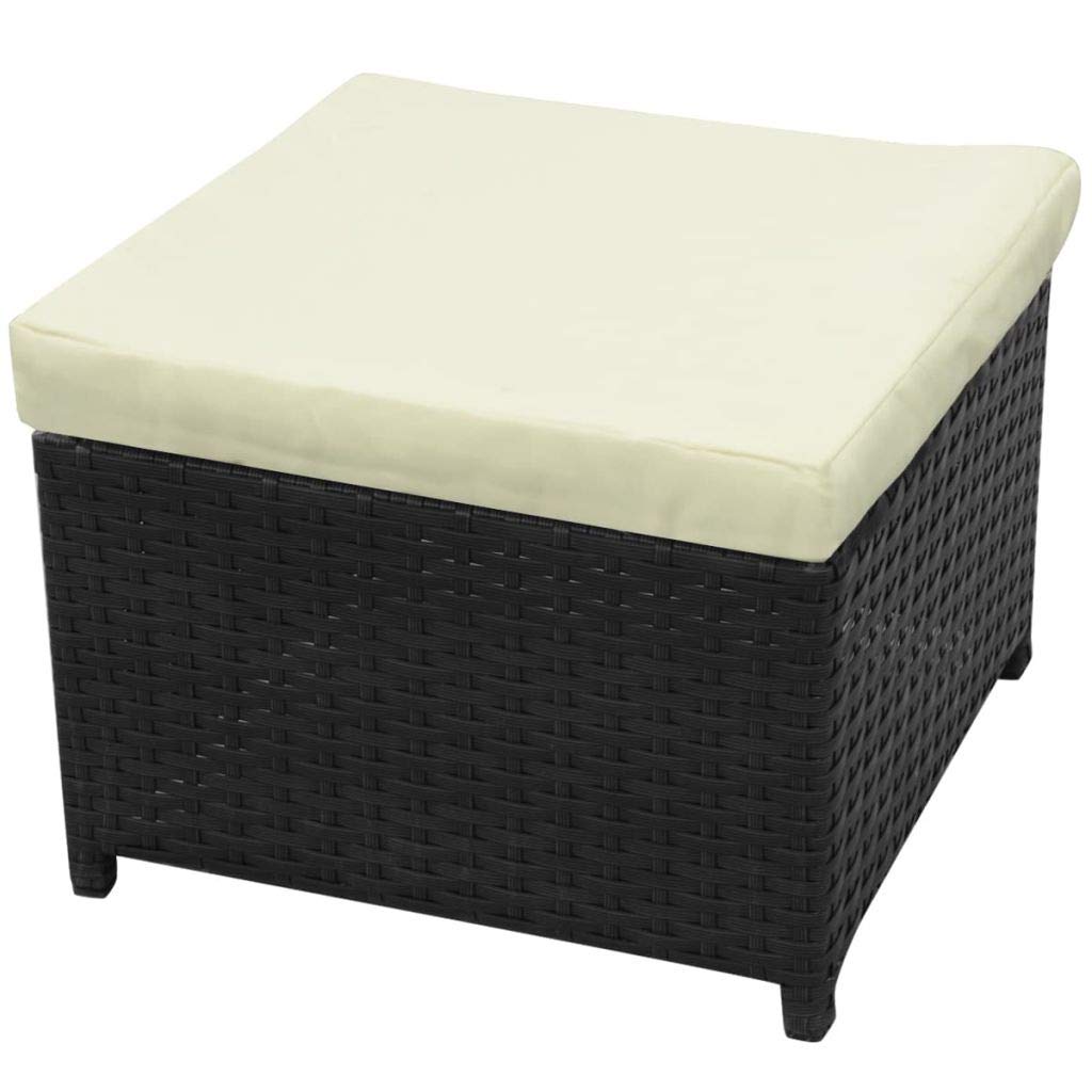 Modern Outdoor Patio Furniture Set - 26-Piece Black Poly Rattan Conversation & Bistro Set for Home, Lawn, Balcony & Garden | Durable Weather-Resistant Sofa Set for Backyard, Poolside & Outdoor Entertaining