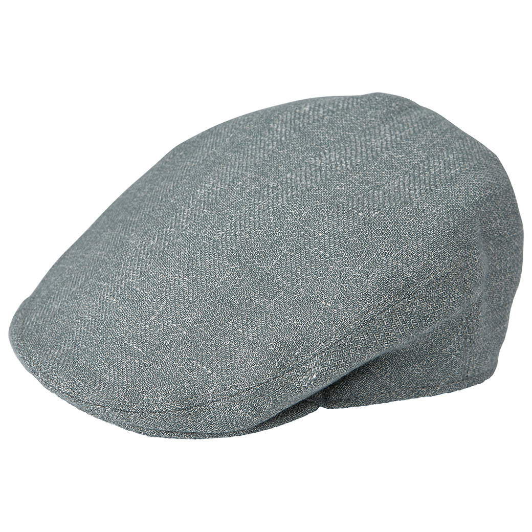 Heydon Mint Hopsack Flat Cap for Men - Classic Wool Ivy Newsboy Hat for Casual Wear, Outdoor Activities & Vintage Style Fashion