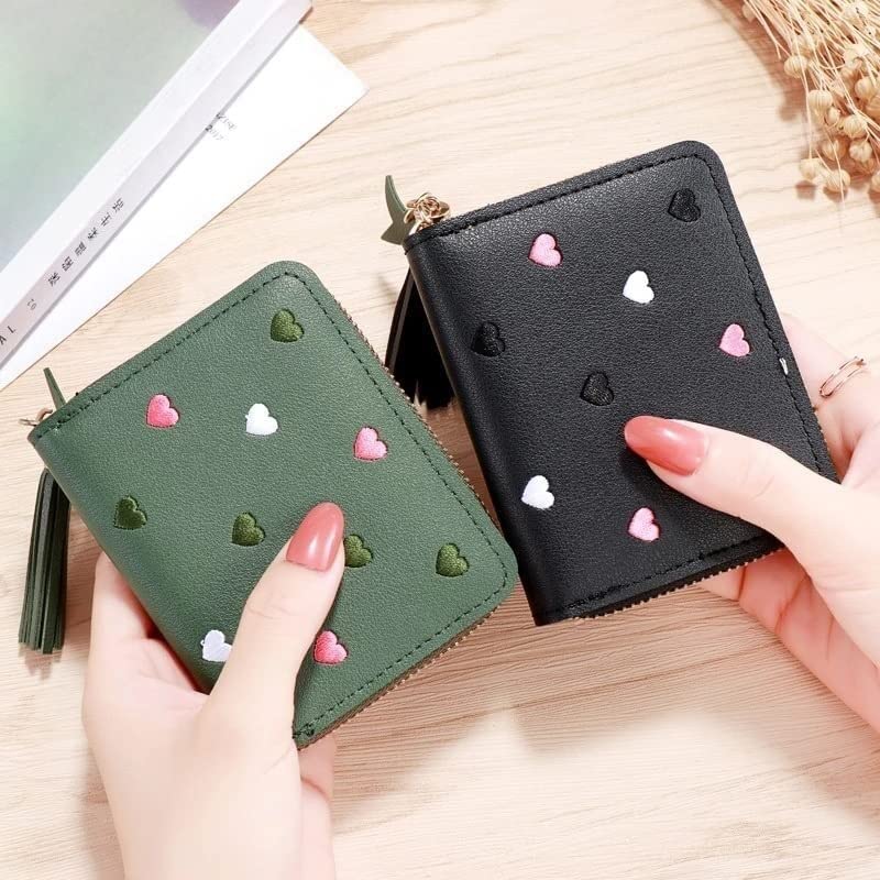 Women's Small Fringe Coin Purse Wallet - Mini Zipper Credit Card Holder (11x9cm) - Perfect for Parties, Concerts & Everyday Use (Color: E)