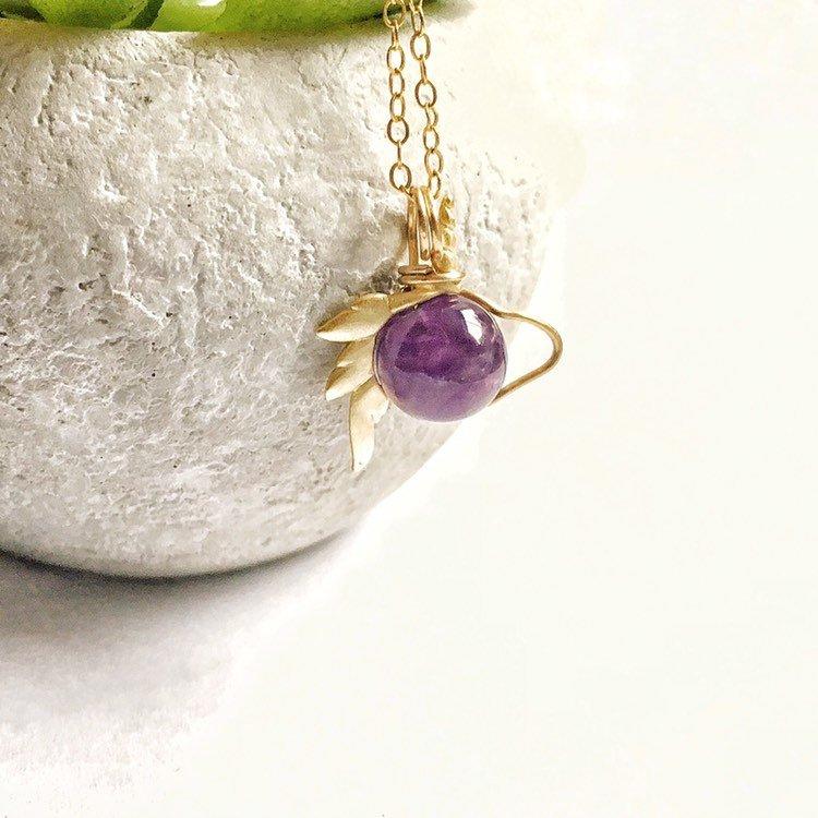 14K Gold Filled Amethyst Unicorn Charm Necklace for Women - Elegant Crystal Jewelry Gift for Birthday, Anniversary & Special Occasions