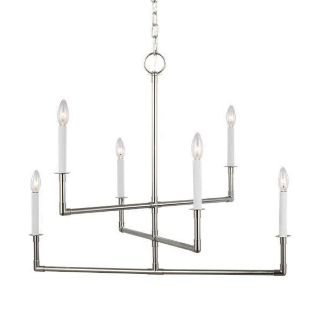 Sonlee Linear Chandelier - Modern 6-Light LED Pendant Lighting Fixture for Dining Room, Kitchen Island & Living Room Decor