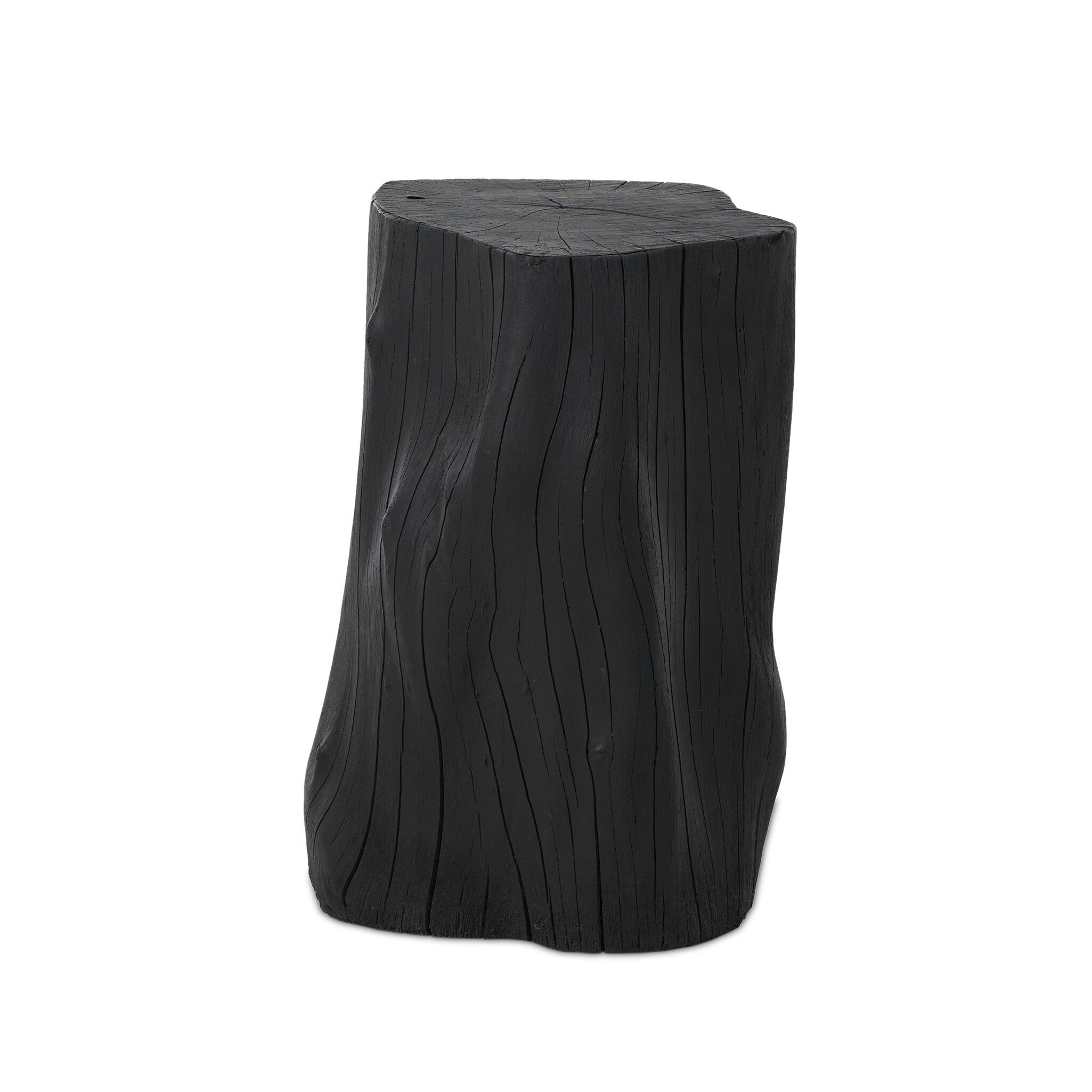 Amiko Black Resin End Table - Modern Side Table for Living Room, Bedroom & Office - Small Accent Table with Sturdy Design for Home Decor