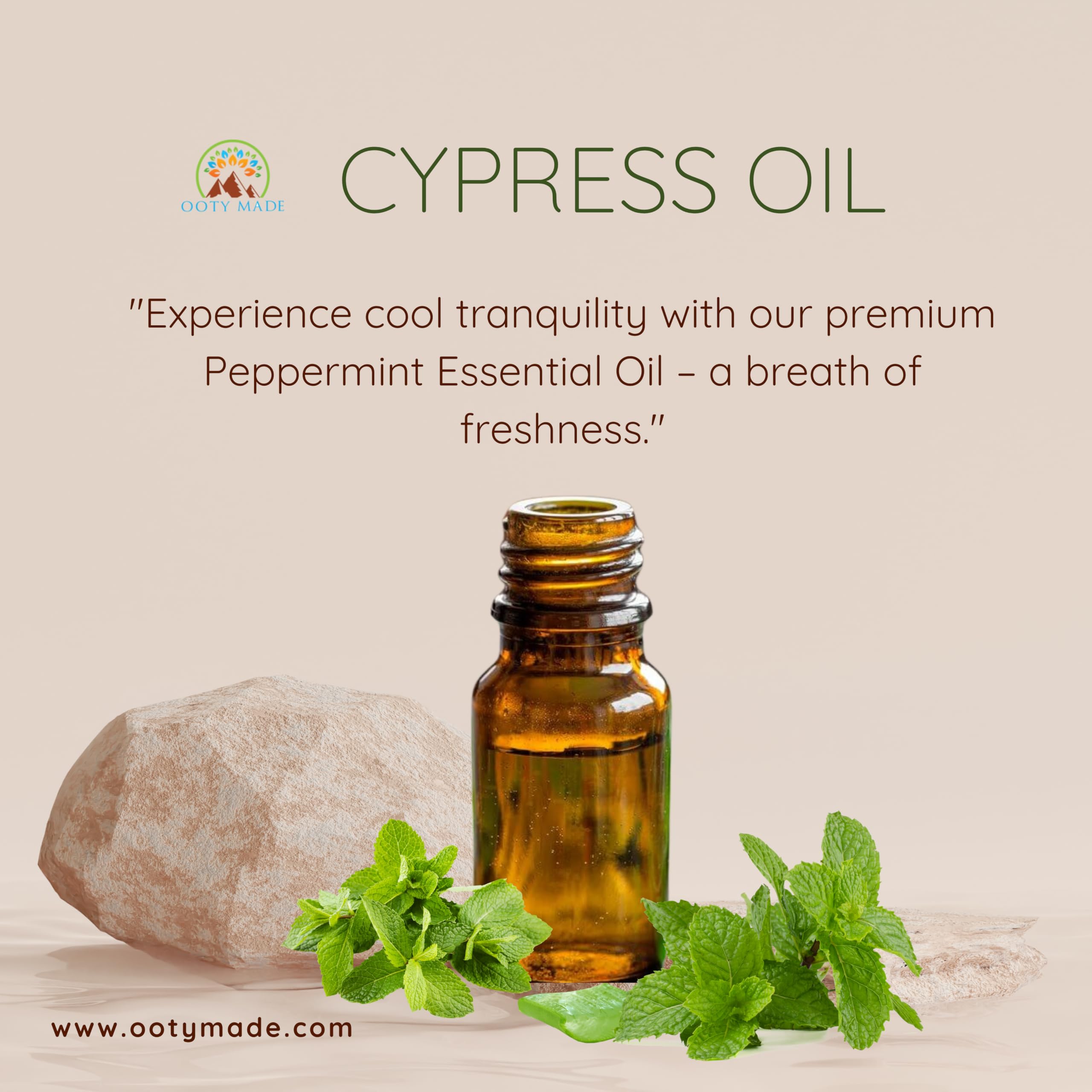 OotyMade.com Pure Nilgiris Peppermint Essential Oil – 10ml | Organic Hair Growth & Hair Fall Control | Skin Care & Aromatherapy | Natural Stress Relief | Perfect for Diffusers, Massage & DIY Beauty Products