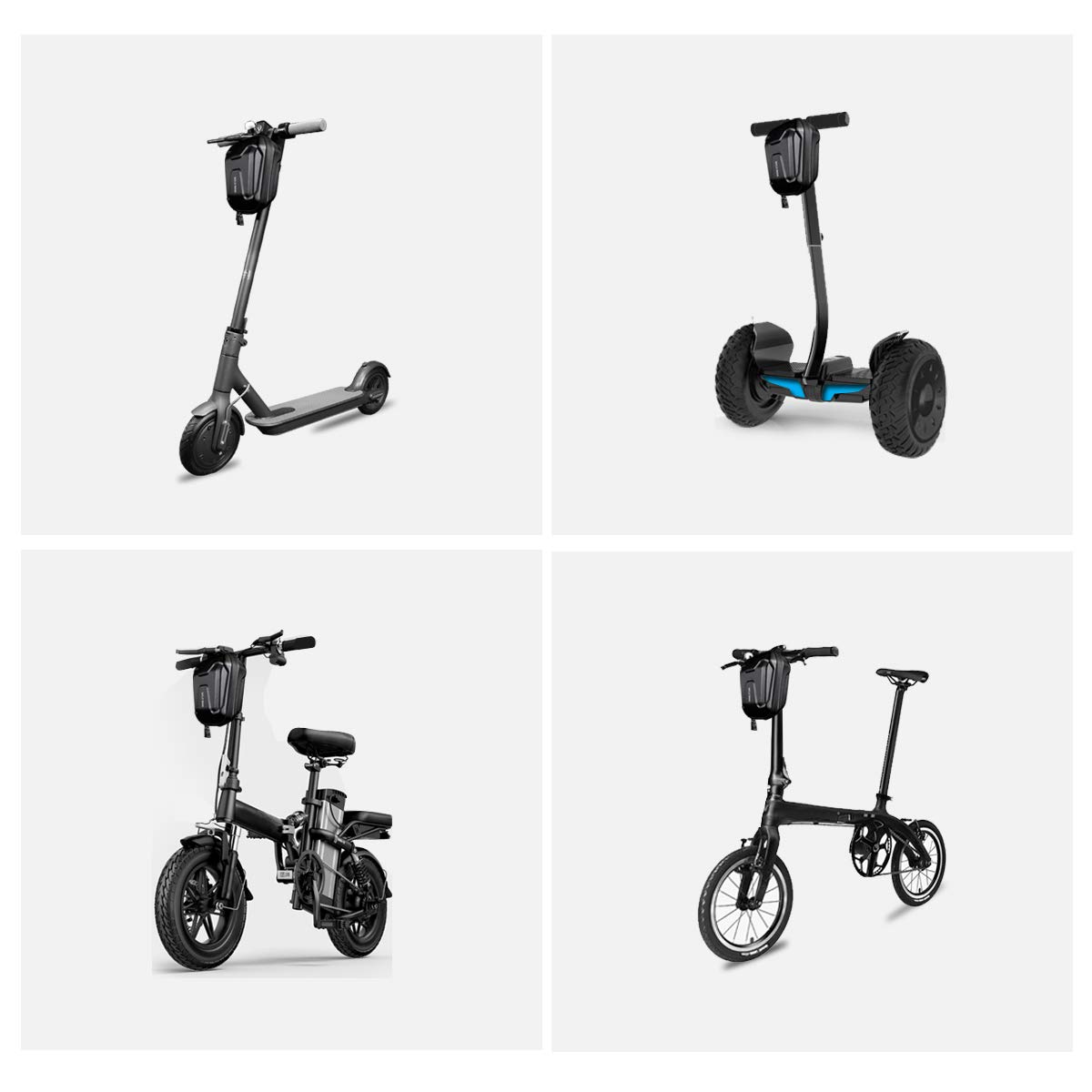 MOZOWO Waterproof Scooter Handlebar Bag - 2.5L Hard Shell Front Storage for Electric/Kick Scooters & Folding Bikes - Perfect for Chargers, Repair Tools & Accessories - Ideal for Commuting, Shopping & Outdoor Adventures