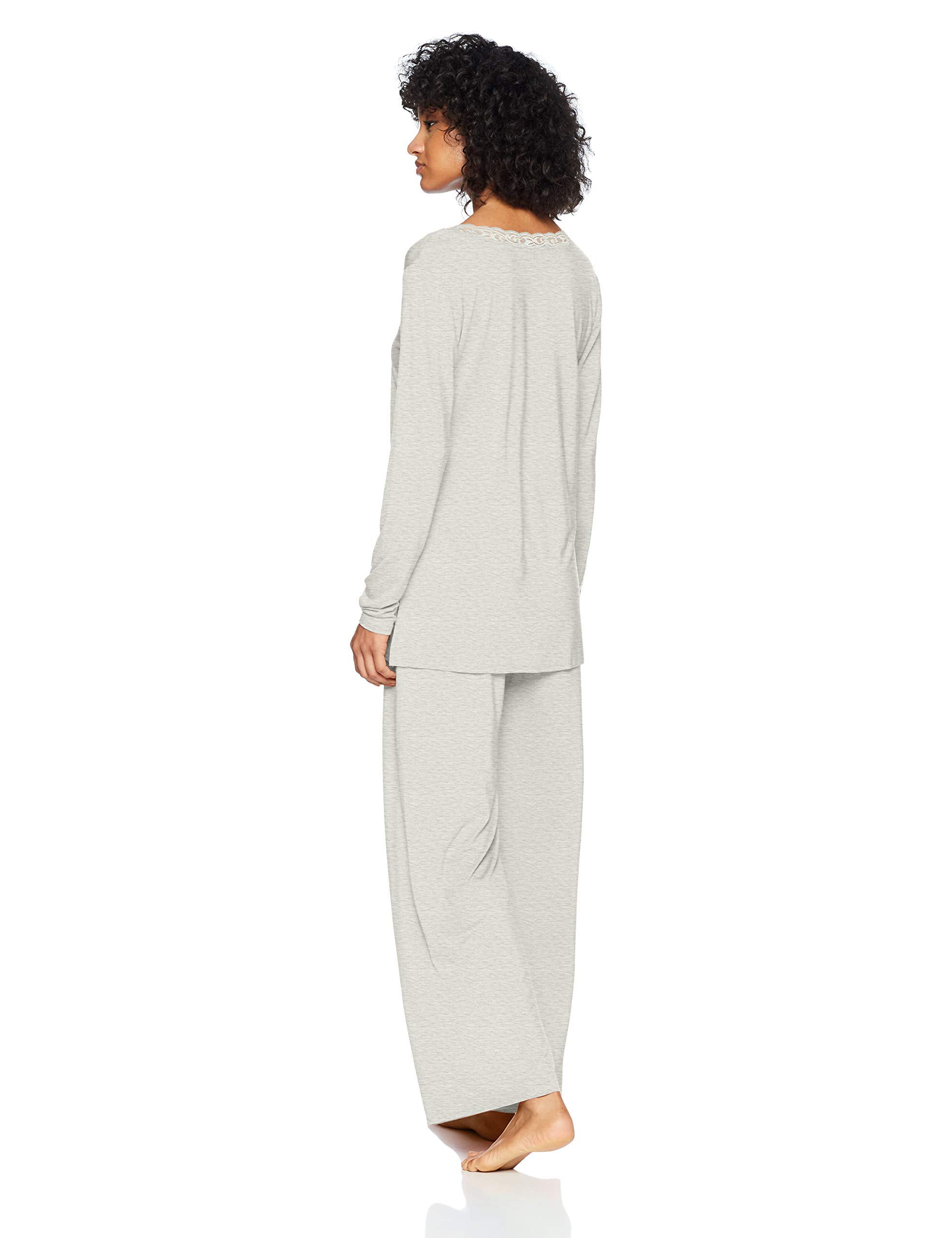 Natori Women's Feathers Knit Long Sleeve Pajama Set - Soft Comfortable Sleepwear for Women - Perfect for Lounging, Sleeping & Relaxing at Home