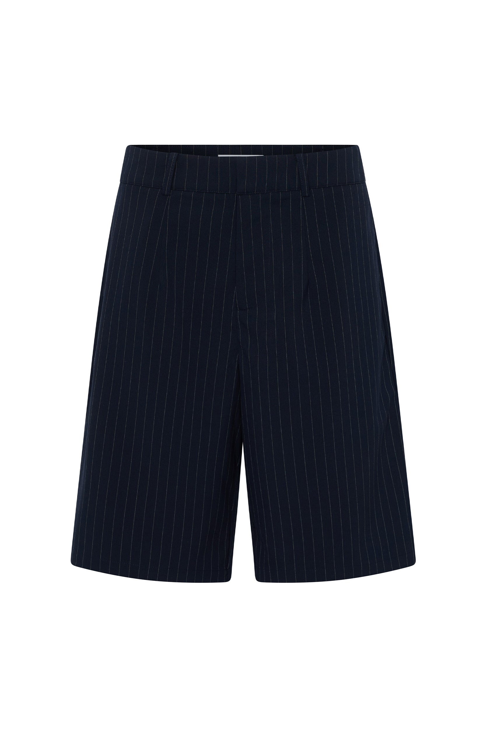 **Xander Navy Pinstripe Shorts for Men - Comfortable & Stylish Casual Wear - Perfect for Summer, Beach, and Outdoor Activities**