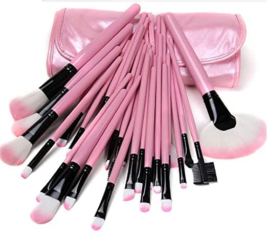 Premium 24-Piece Soft Bristle Makeup Brush Set with Storage Pouch - Professional Cosmetic Brushes for Foundation, Blending, Contouring & Eyeshadow - Ideal for Makeup Artists & Beauty Enthusiasts
