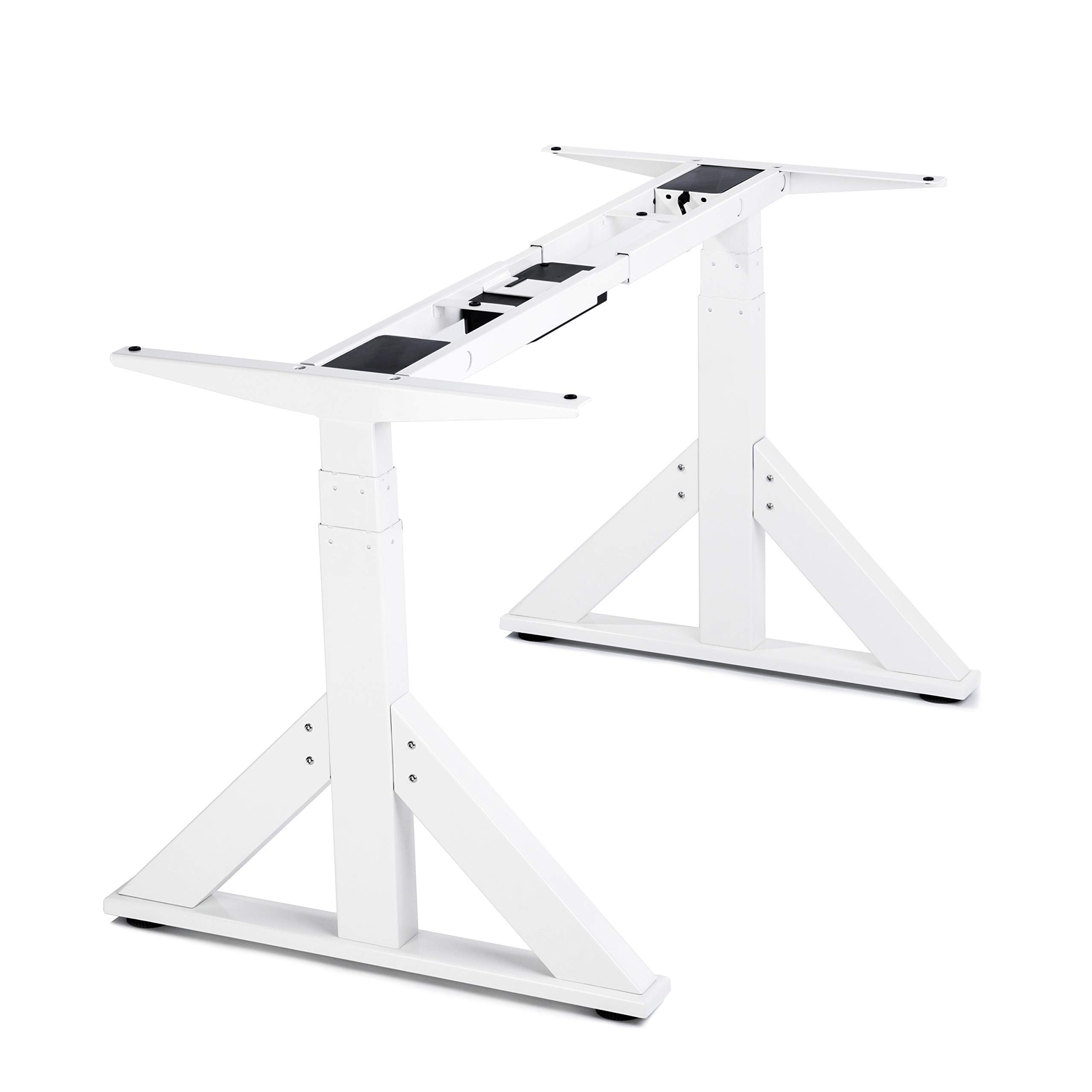 VWINDESK VJ205 Electric Height Adjustable Standing Desk Frame - Dual Motor 3-Stage Sit Stand Desk Base (White) | Perfect for Home Office, Gaming Setup & Workspace Ergonomics