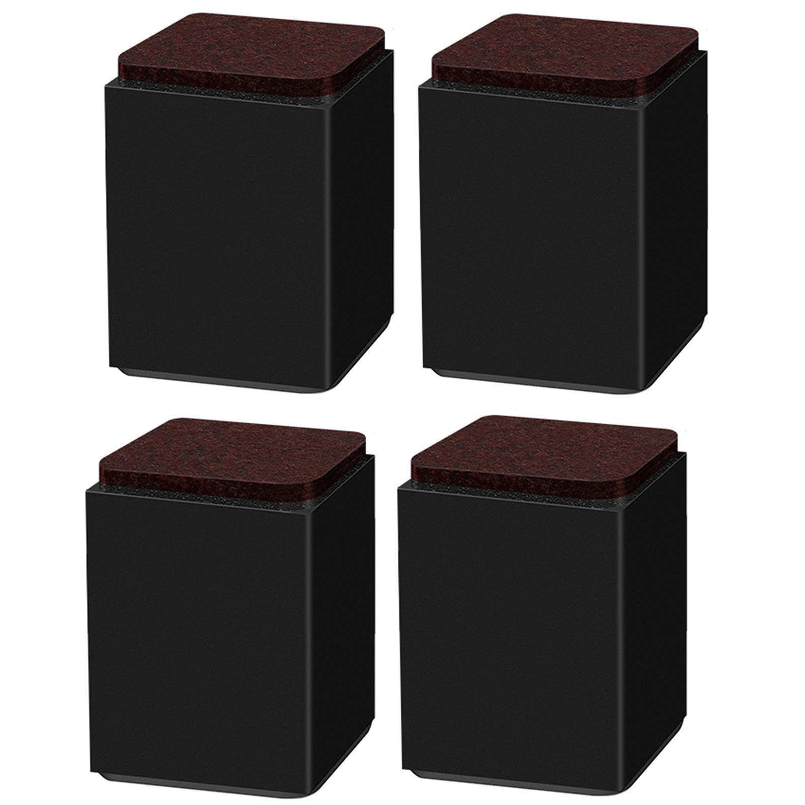 Adjustable Furniture Legs with Felt Pads - Rectangular Table & Cabinet Feet, Non-Slip & Wear-Resistant for Floors - Perfect for Beds, Sofas, Cabinets & Home Decor (Height Adjustable)