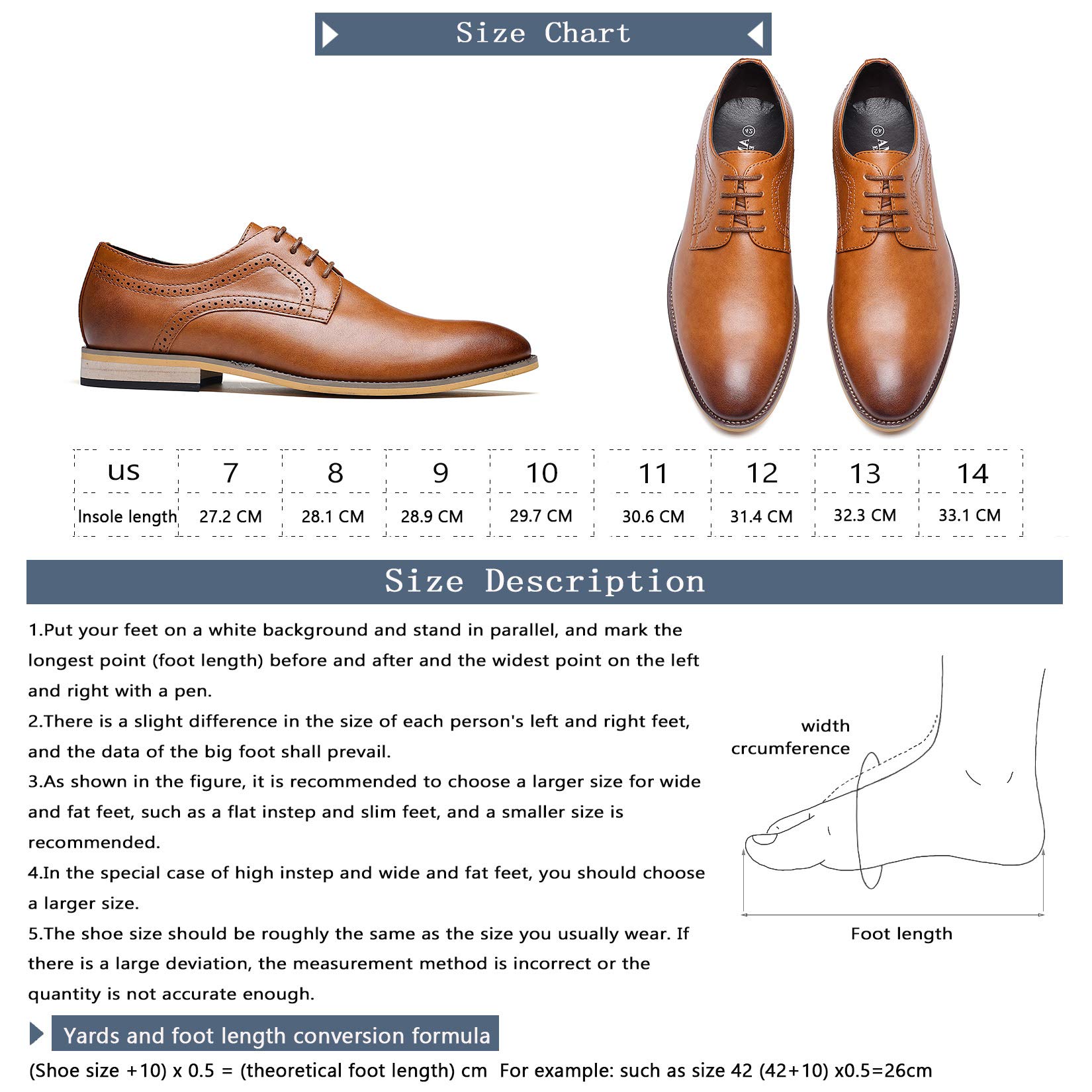 Men's Classic Oxford Dress Shoes - Formal Business Lace Up Derby Shoes for Men | Italian Style Modern Design | Perfect for Office, Weddings & Special Occasions