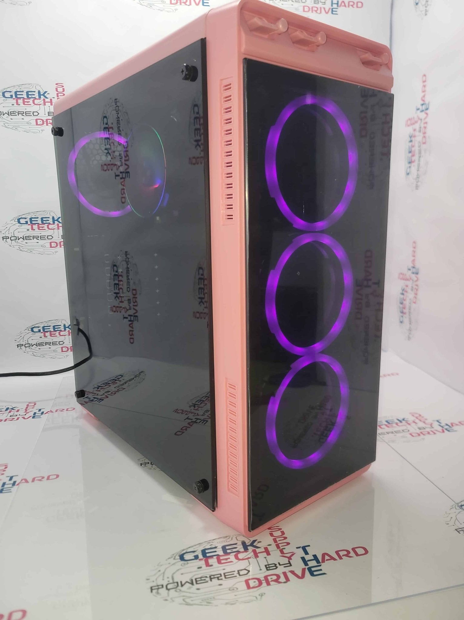 Pinnacle Gaming PC Desktop Computer - Intel Core i5, 500GB/1TB/2TB SSD, NVIDIA GTX/RTX Graphics, WiFi, Aura Pink H6 Case - Perfect for Esports, Streaming & High-Performance Gaming