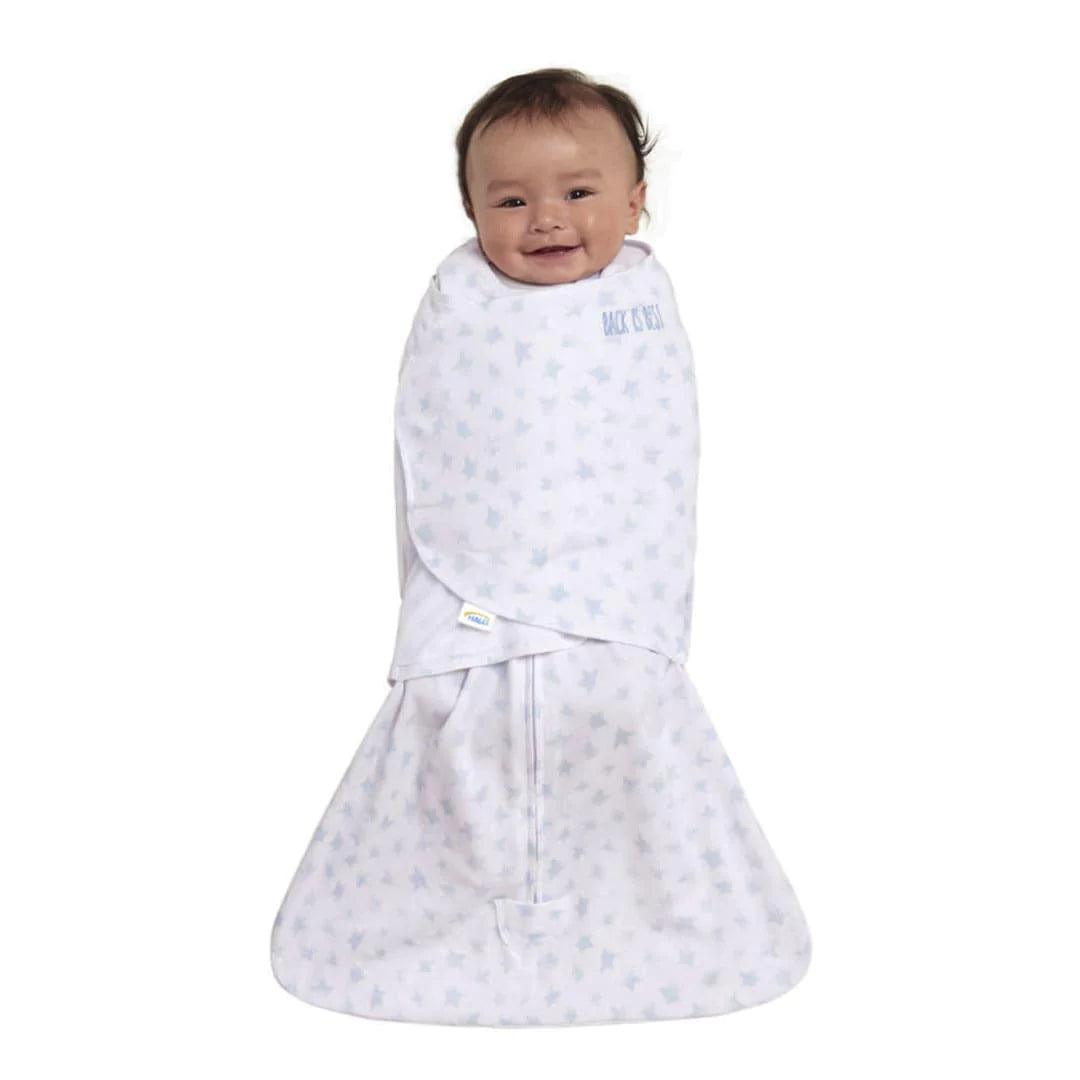 Halo Sleepsack Swaddle Platinum Series - Blue Twinkle 1.5 TOG Baby Swaddle Blanket for Newborns & Infants | Soft & Safe Sleepwear for Nursery, Daycare & Travel