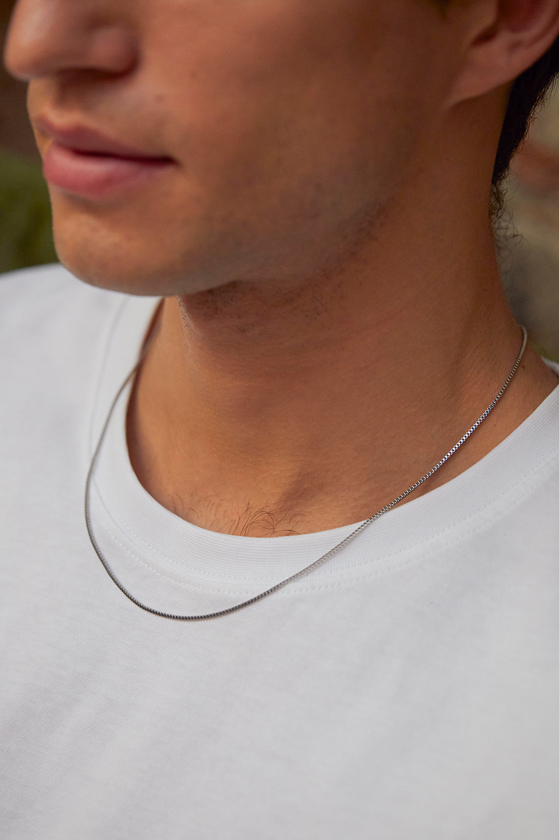 Men's Thin Box Chain Necklace - 14K Gold Plated Stainless Steel Durable Jewelry for Everyday Wear & Gifts | Perfect for Casual Outfits, Date Nights & Special Occasions