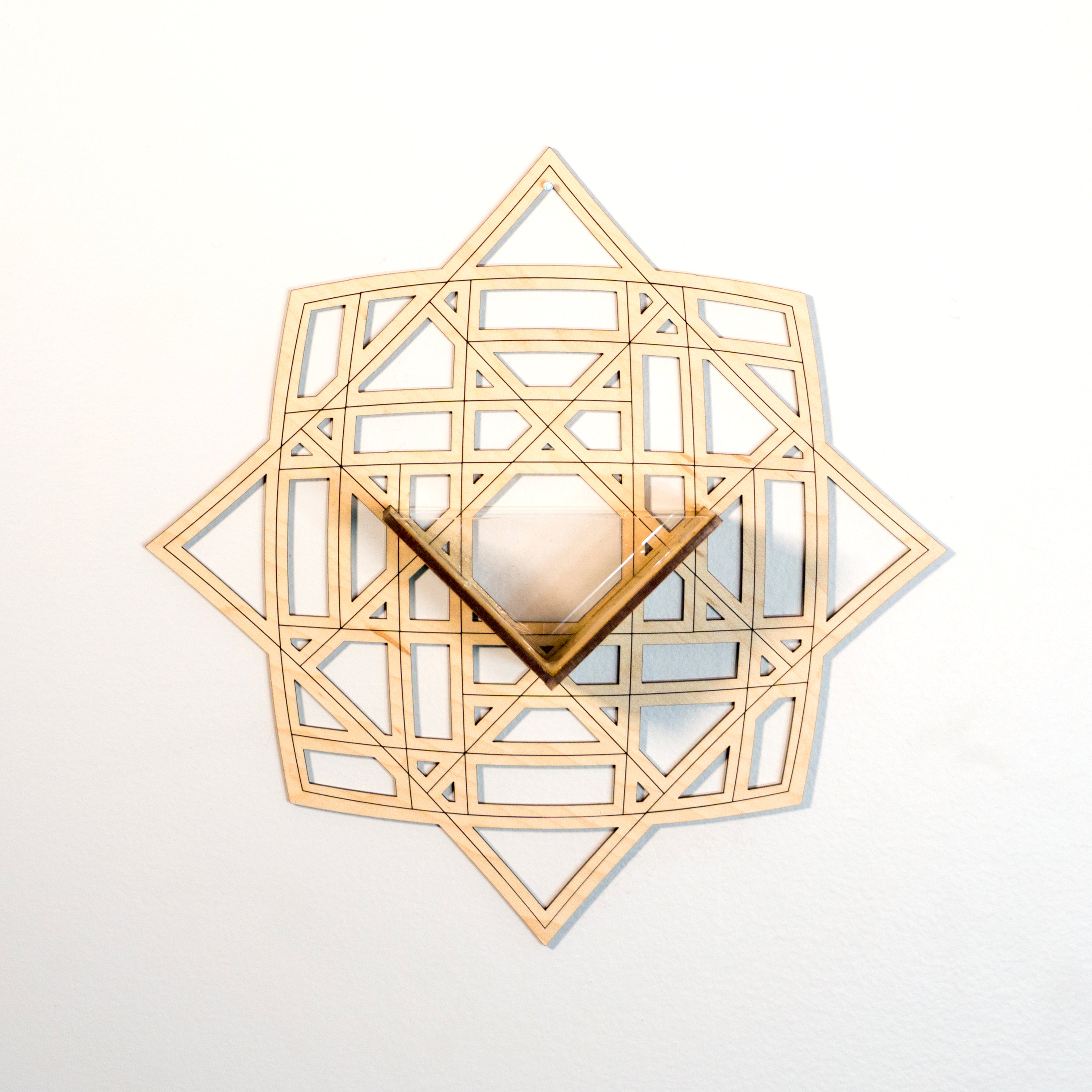 Handmade Geometric Wood Wall Hanging Planter - 3 Pack Air Plant Holder with Mounted Display Hanger | Boho Home Decor for Plant Lovers | Perfect Gift for Indoor Garden, Living Room, Bedroom & Office Decor