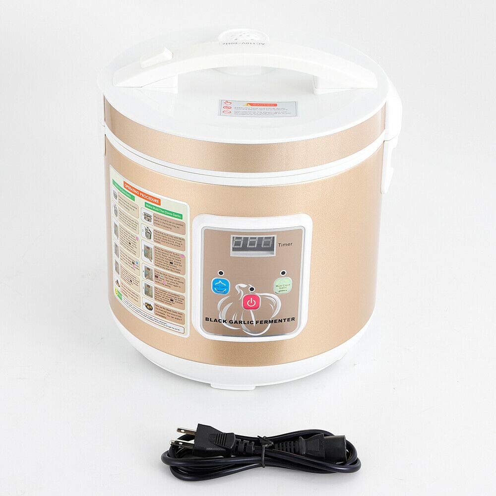 6L Black Garlic Fermenter - Full Automatic Smart Garlic Maker with Intelligent Control, Multi-Clove DIY Cooker for Kimchi & Sweet Rice Wine (Gold) | Perfect for Home Kitchens, Restaurants, and Gourmet Food Preparation