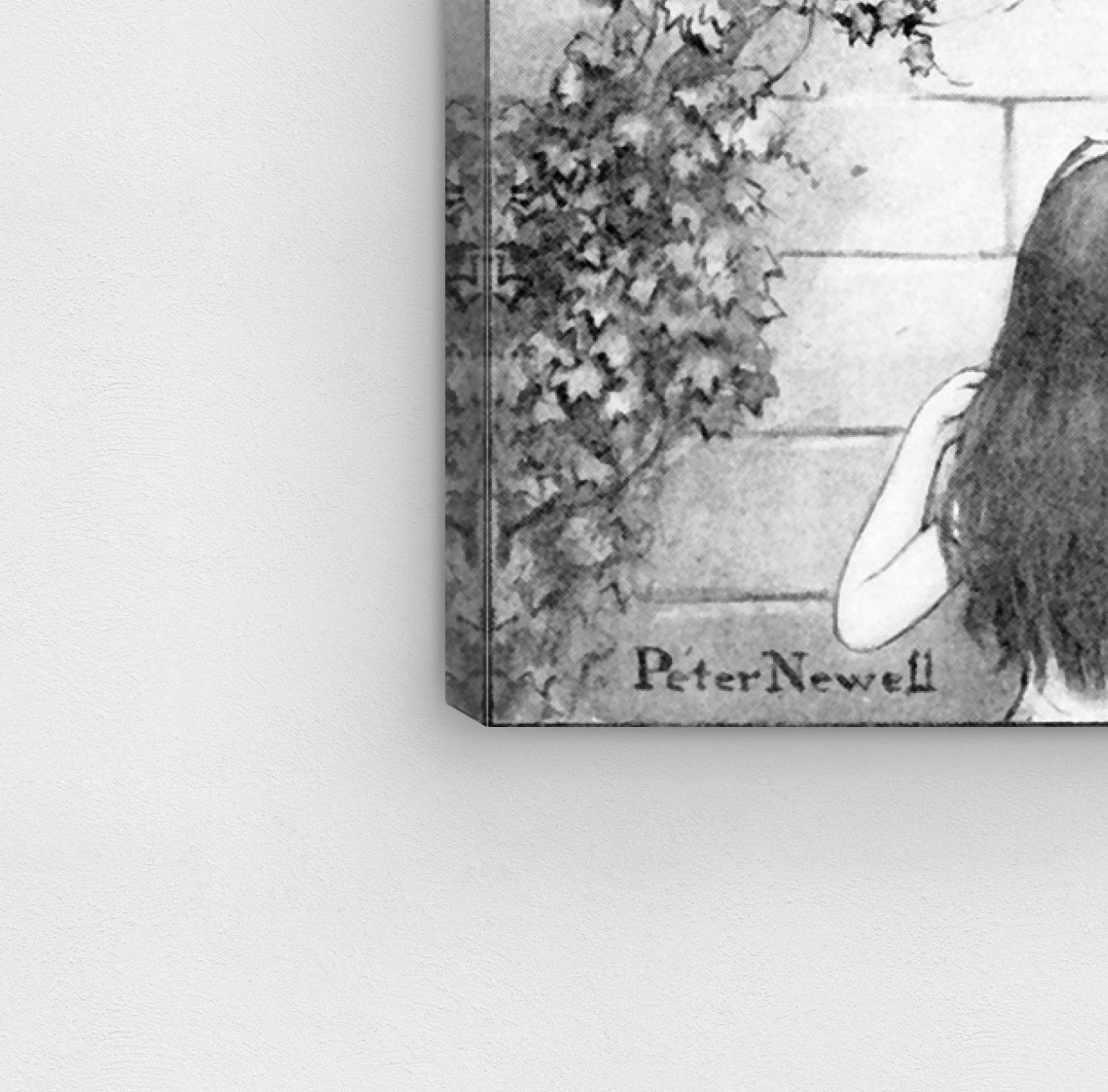 Oliver Gal Artist Co. Sci-Fi Wall Art Canvas Print - 'Helping Alice' Space Themed Kids Room Decor, 30x45 Inches, Black & White - Perfect for Children's Bedroom, Nursery, or Playroom Wall Decoration