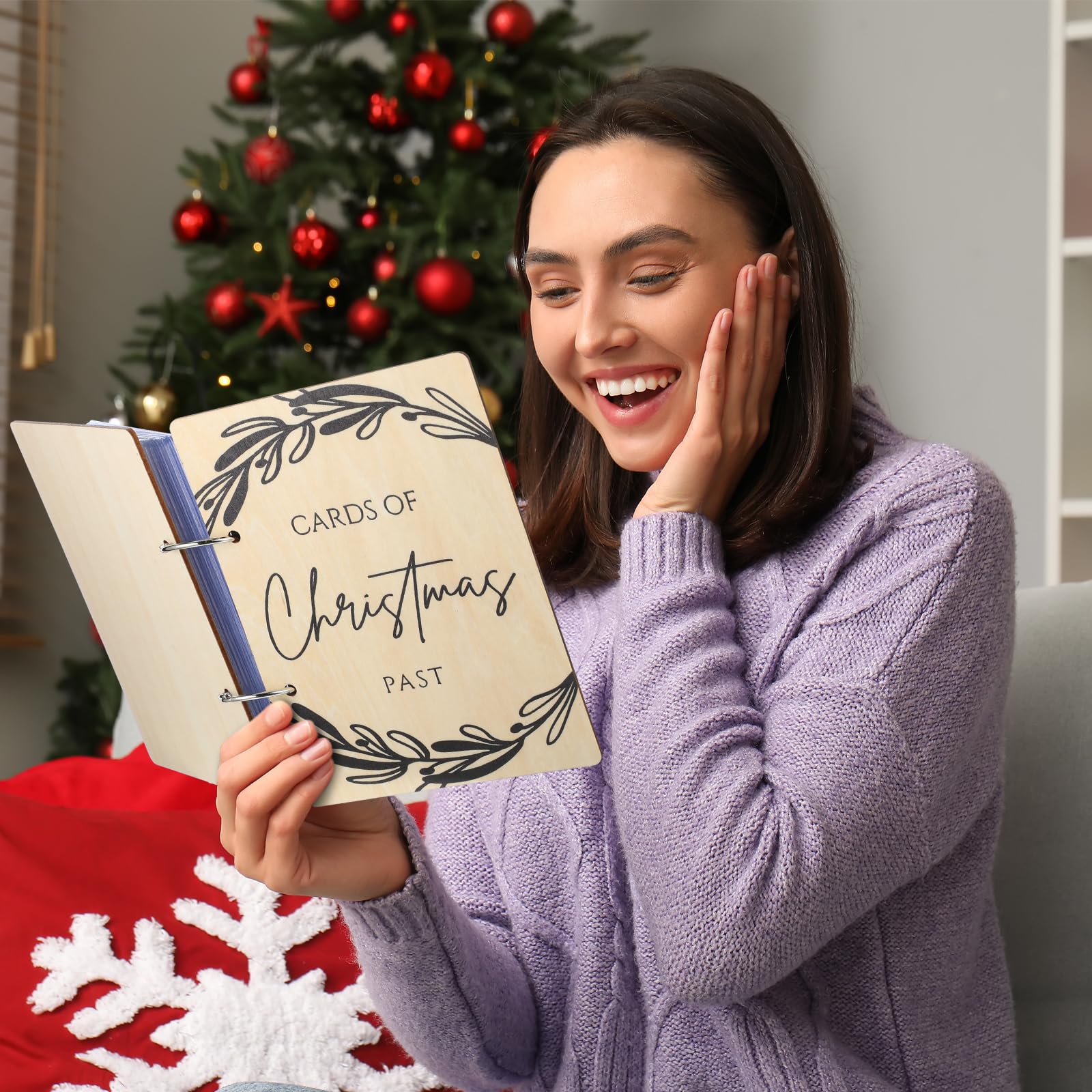 Hoolerry Christmas Wood Card Organizer Set - 6 x 8