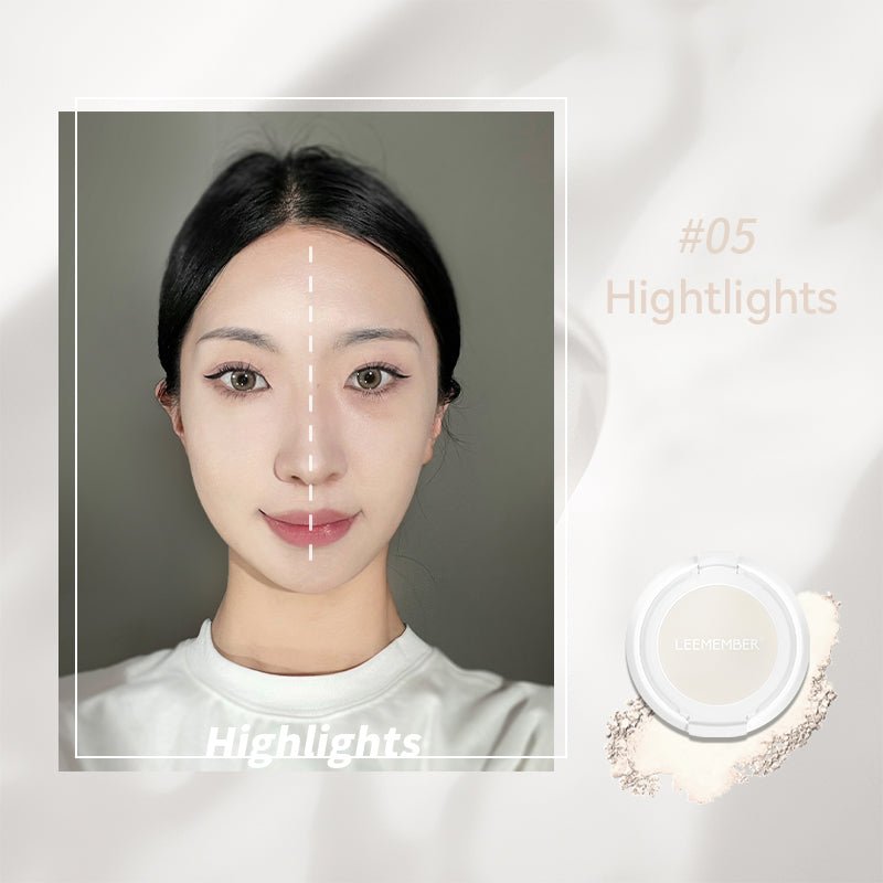 LEEMEMBER 3D Mini Contouring Powder - Matte Bronzer & Highlighter for Face Sculpting | Perfect for Everyday Makeup & Professional Contouring | Ideal for Travel & On-the-Go Touch Ups