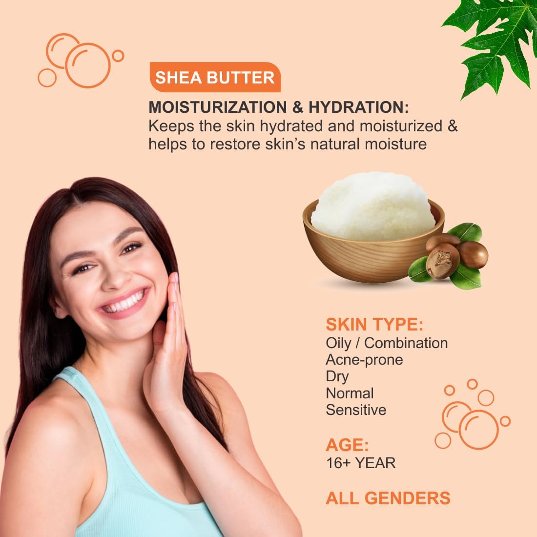 Morvin Papaya Soap for Dark Spots & Acne - Enriched with Papaya Extract & Shea Butter (75g) - Brightening Face & Body Cleanser for Glowing Skin | Perfect for Daily Skincare Routine