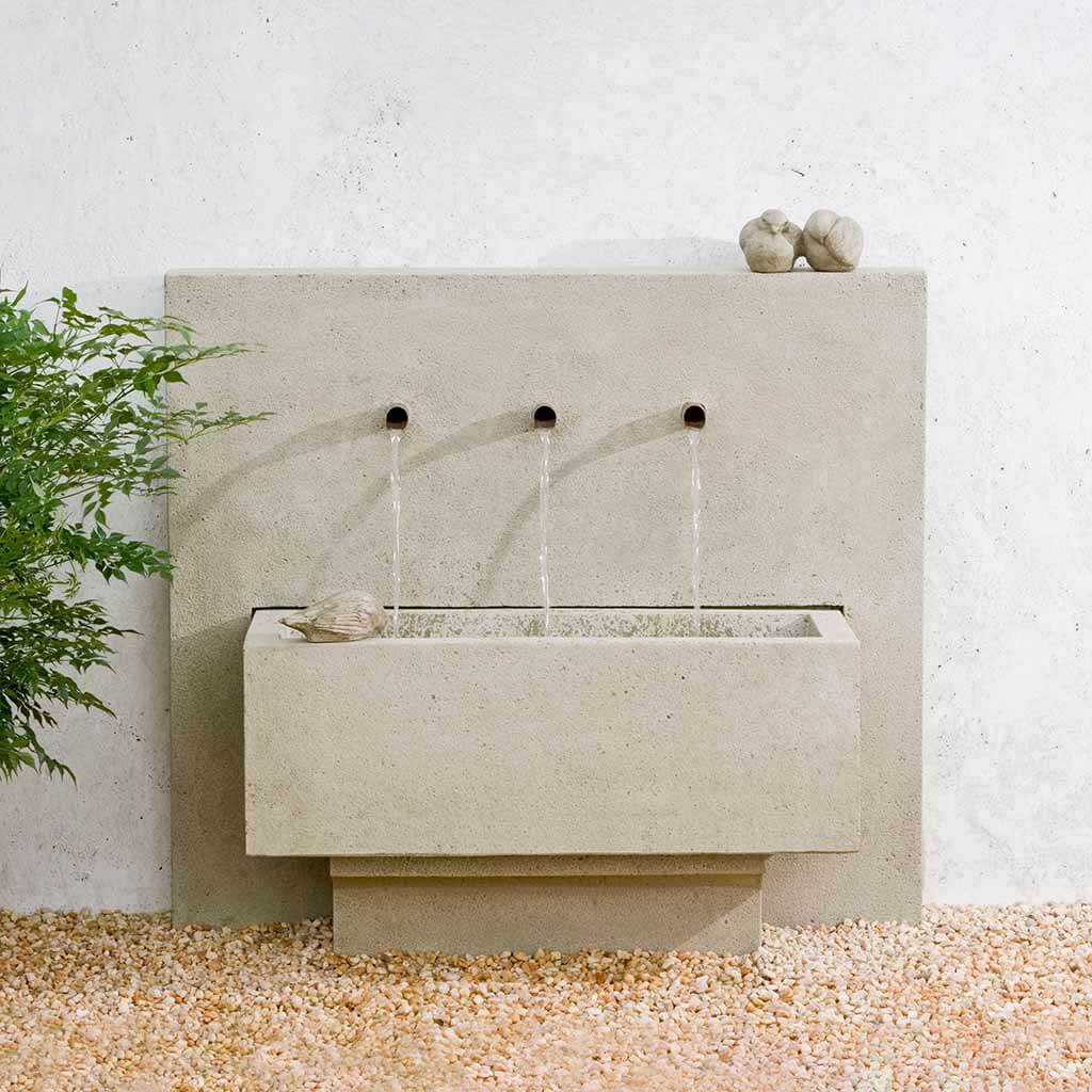 Campania International X3 Outdoor Wall Fountain - Elegant Garden Water Feature for Patio, Backyard, and Landscape Decor