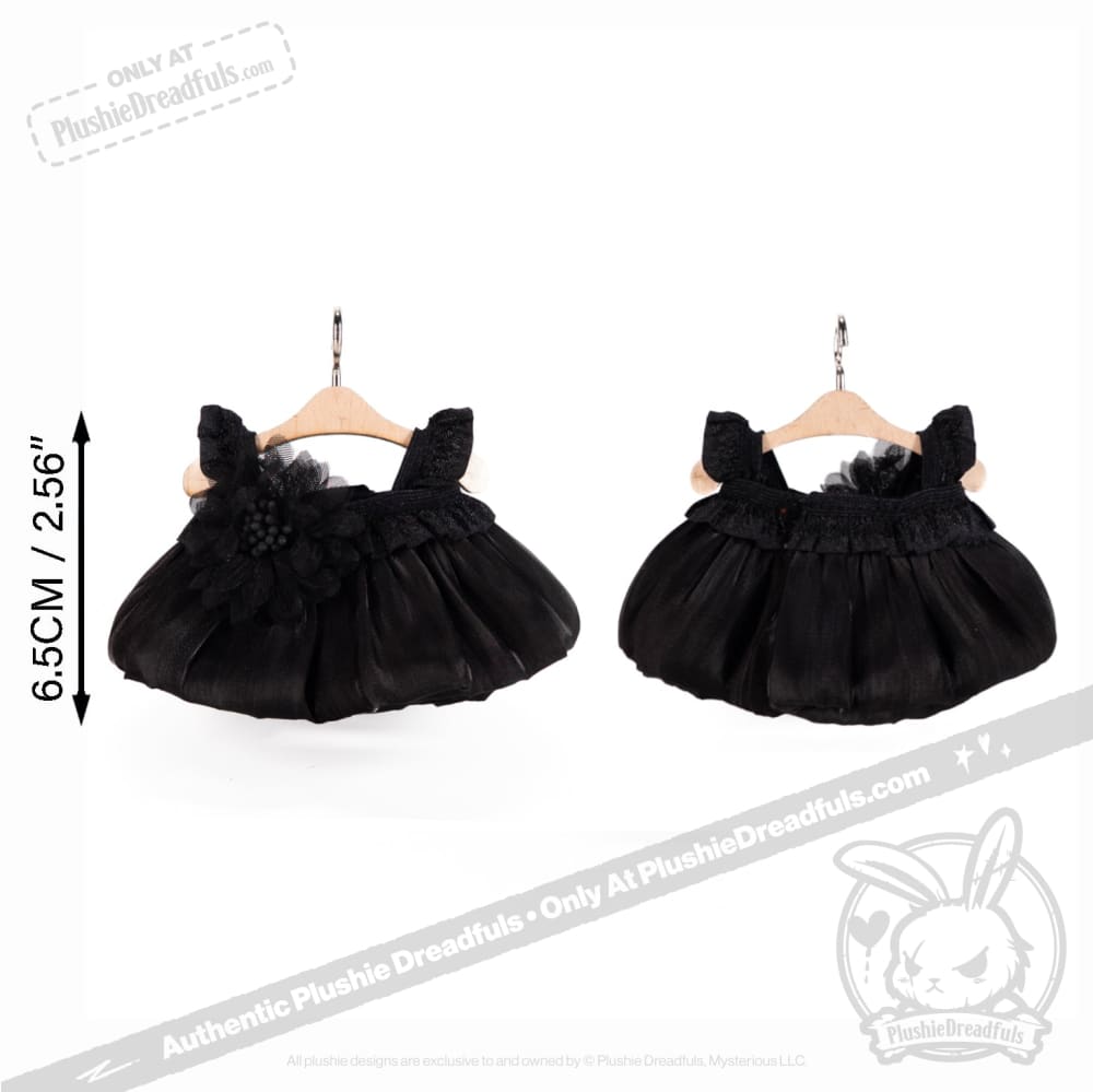 Mini Plush Outfit - Fancy Black Dress for Women | Soft & Comfortable Teddy Bear Fabric | Perfect for Parties, Dates & Special Occasions