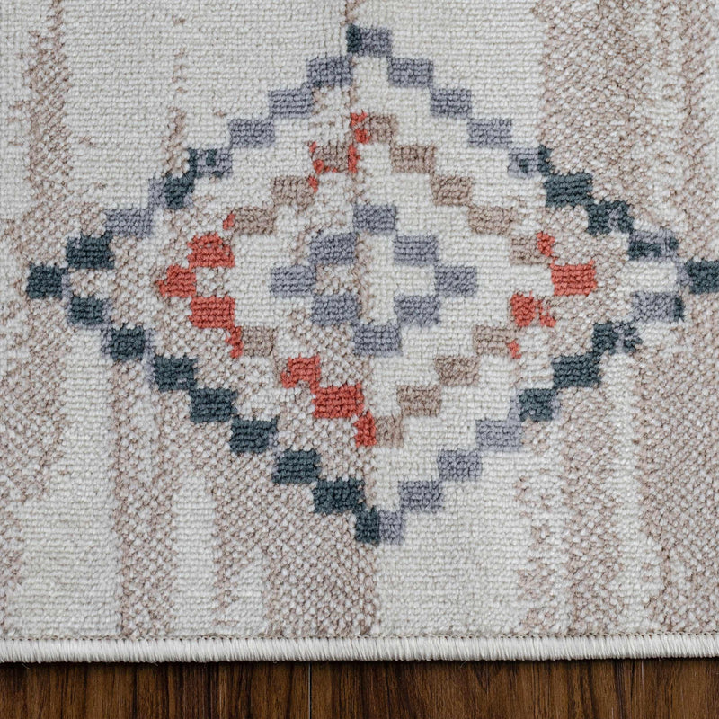 Southwestern Geometric Tribal Indoor Area Rug & Runner - Handmade Boho Chic Decor for Living Room, Bedroom, or Entryway