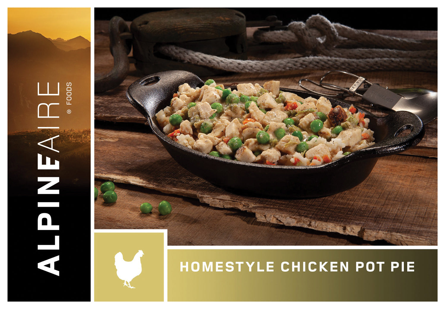 Alpine Aire Homestyle Chicken Pot Pie - Easy Classic Comfort Food | Freeze-Dried Camping & Emergency Meal | Perfect for Backpacking, Hiking & Outdoor Adventures