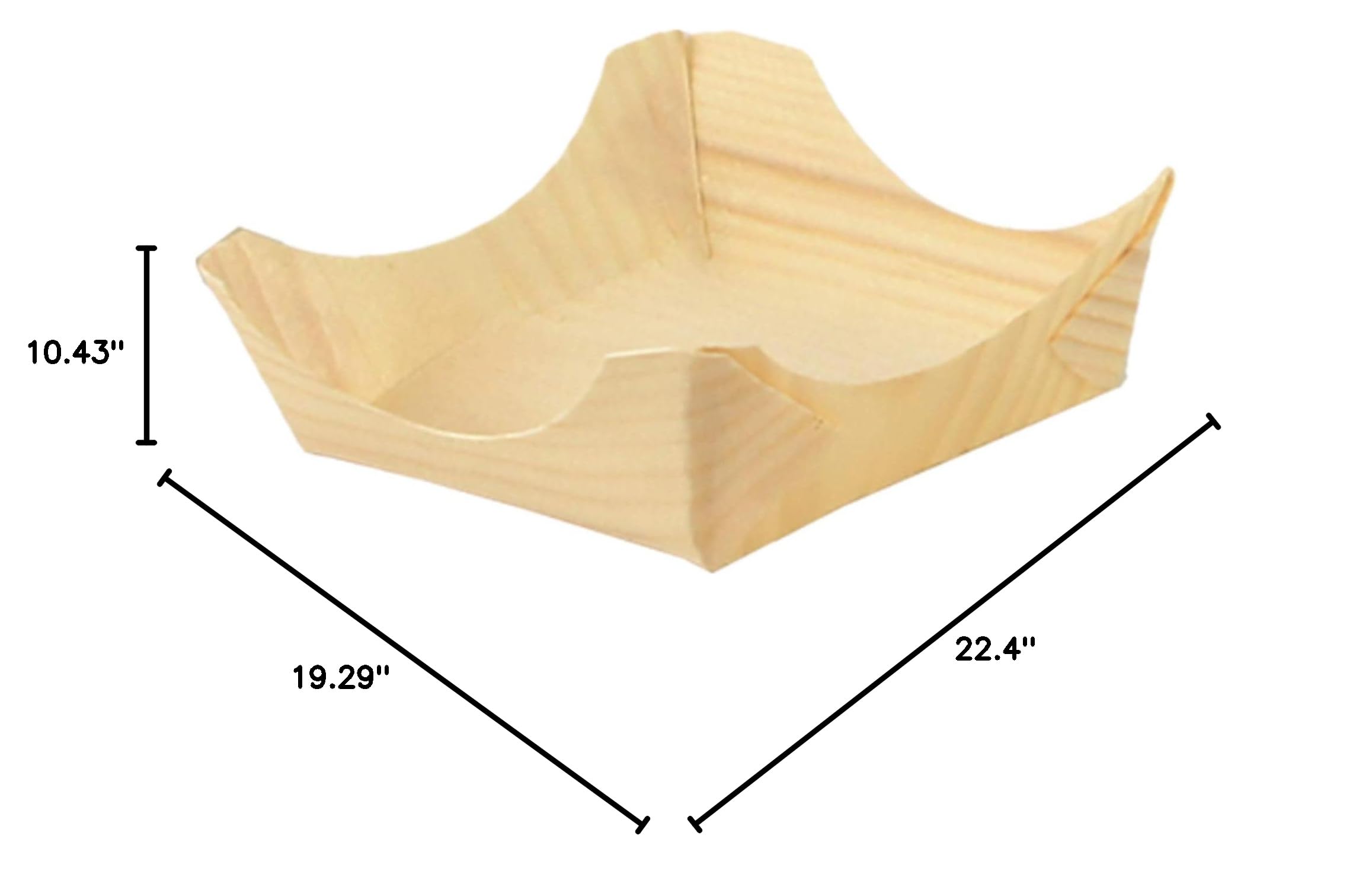 Organic Square Wooden Plates 3.7