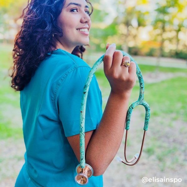 ProCardial® Titanium Cardiology Stethoscope - Turquoise & Rose Gold | Premium Medical Stethoscope for Doctors, Nurses & Healthcare Professionals | Ideal for Cardiac Exams, Patient Monitoring & Clinical Use