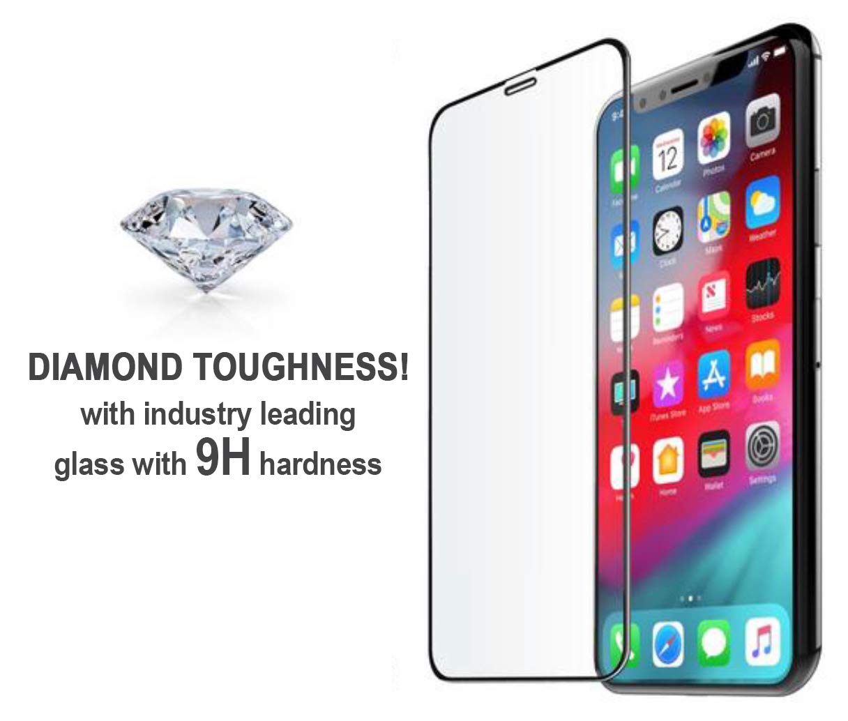 2 Pack Tempered Glass Screen Protector for iPhone X/Xs/11/11 Pro - Ultra Clear HD Scratch Resistant Protective Film - Perfect for Everyday Use, Gaming & Outdoor Activities