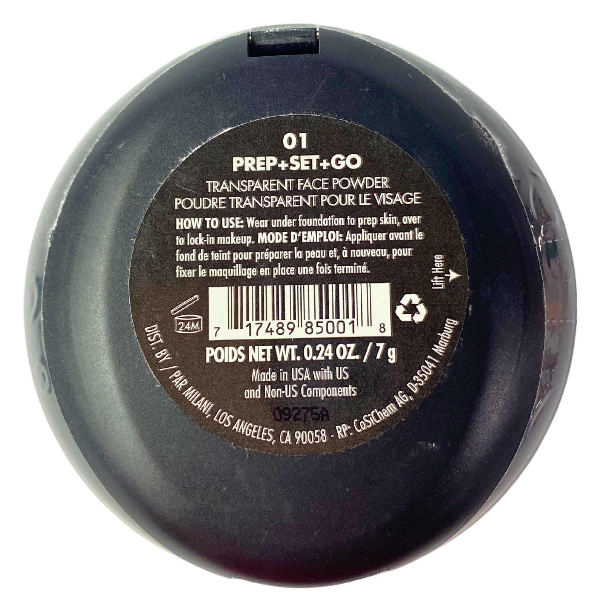 Milani Prep + Set + Go Transparent Face Powder 0.24OZ (50 Pcs Lot) - Oil Control & Matte Finish for All-Day Makeup - Perfect for Travel, Professional Use & Touch-Ups