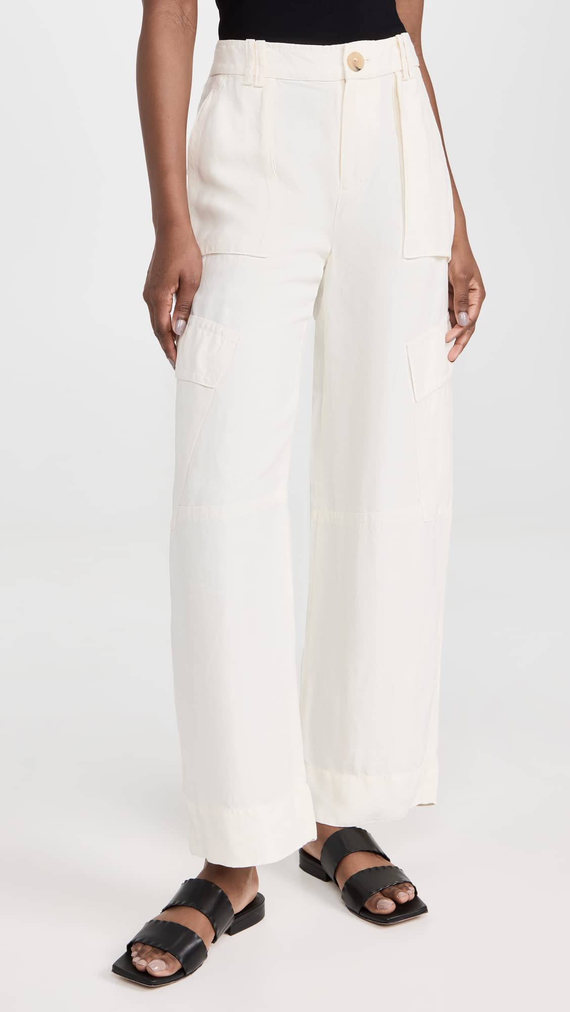 Vince Women's Wide Leg Cargo Pants - Stylish Casual & Work Pants for Everyday Wear, Travel & Outdoor Activities