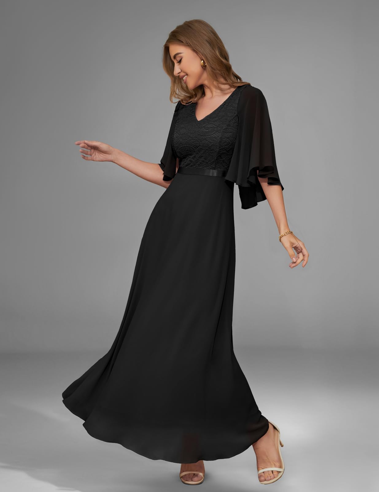 DRESSTELLS Women's Wedding Guest Formal Dress 2025 | Summer Bridesmaid Party Gown | Elegant Long Prom & Church Dress for Special Occasions | Perfect for Weddings, Galas & Formal Events