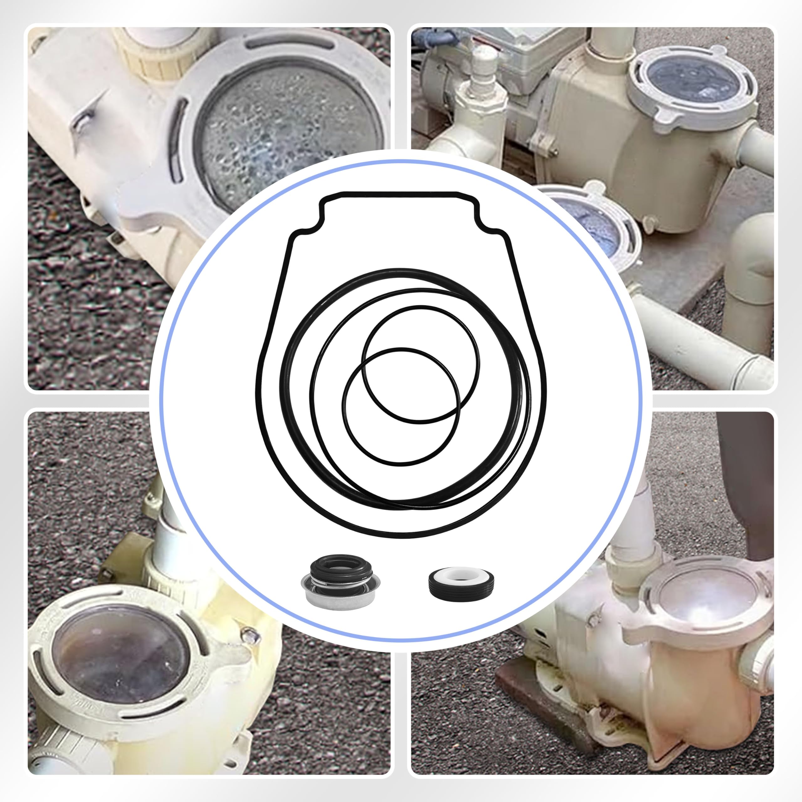 WhisperFlo IntelliFlo Pool Pump Seal Kit - Replacement O-Ring Set for Hayward Pentair Pumps - Durable Aftermarket Motor Installation Parts for Swimming Pool Maintenance & Repair