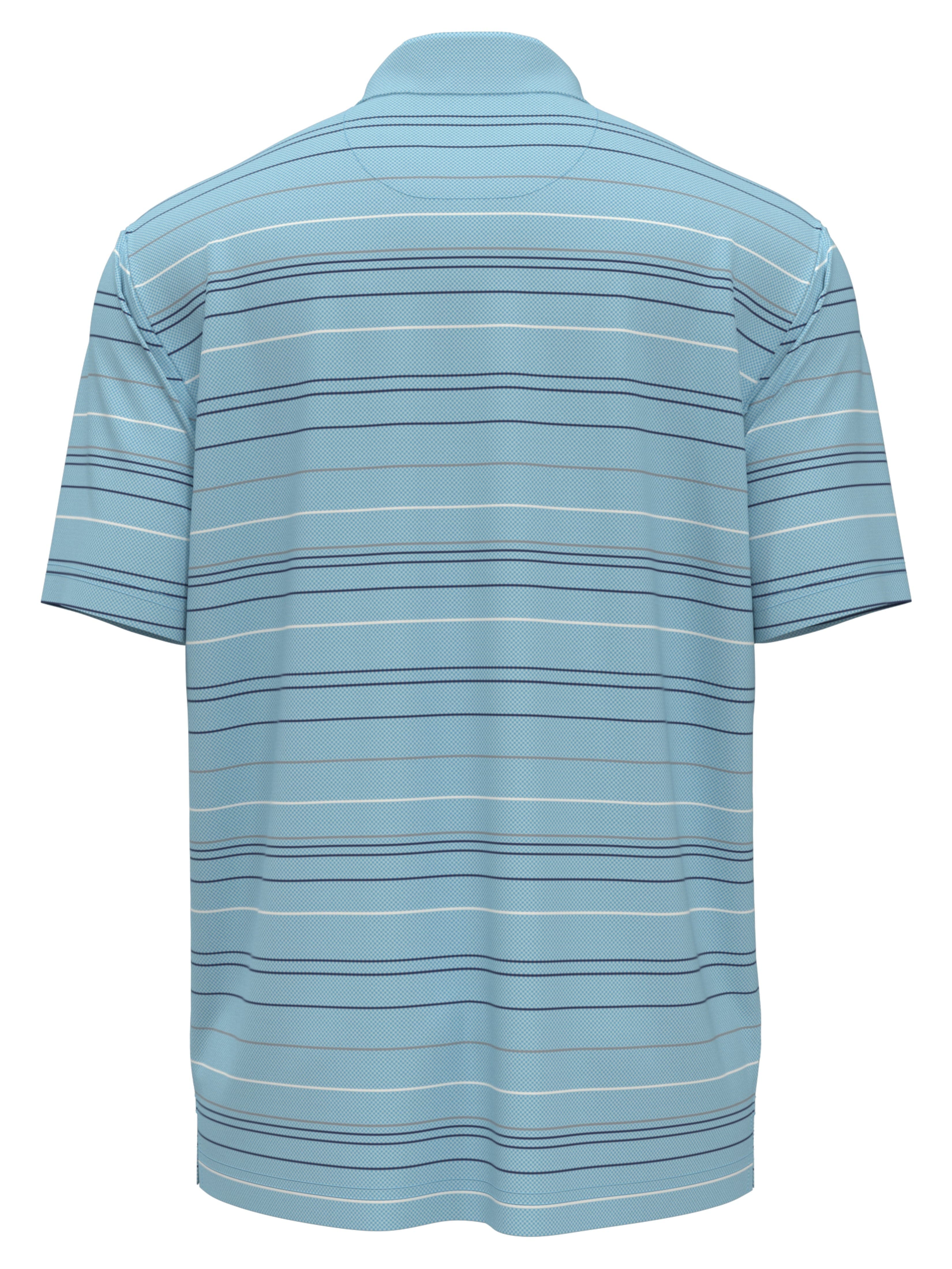 Men's Mosaic Stripe Golf Polo Shirt - Breathable Quick-Dry Performance Tee for Golf, Tennis & Casual Wear