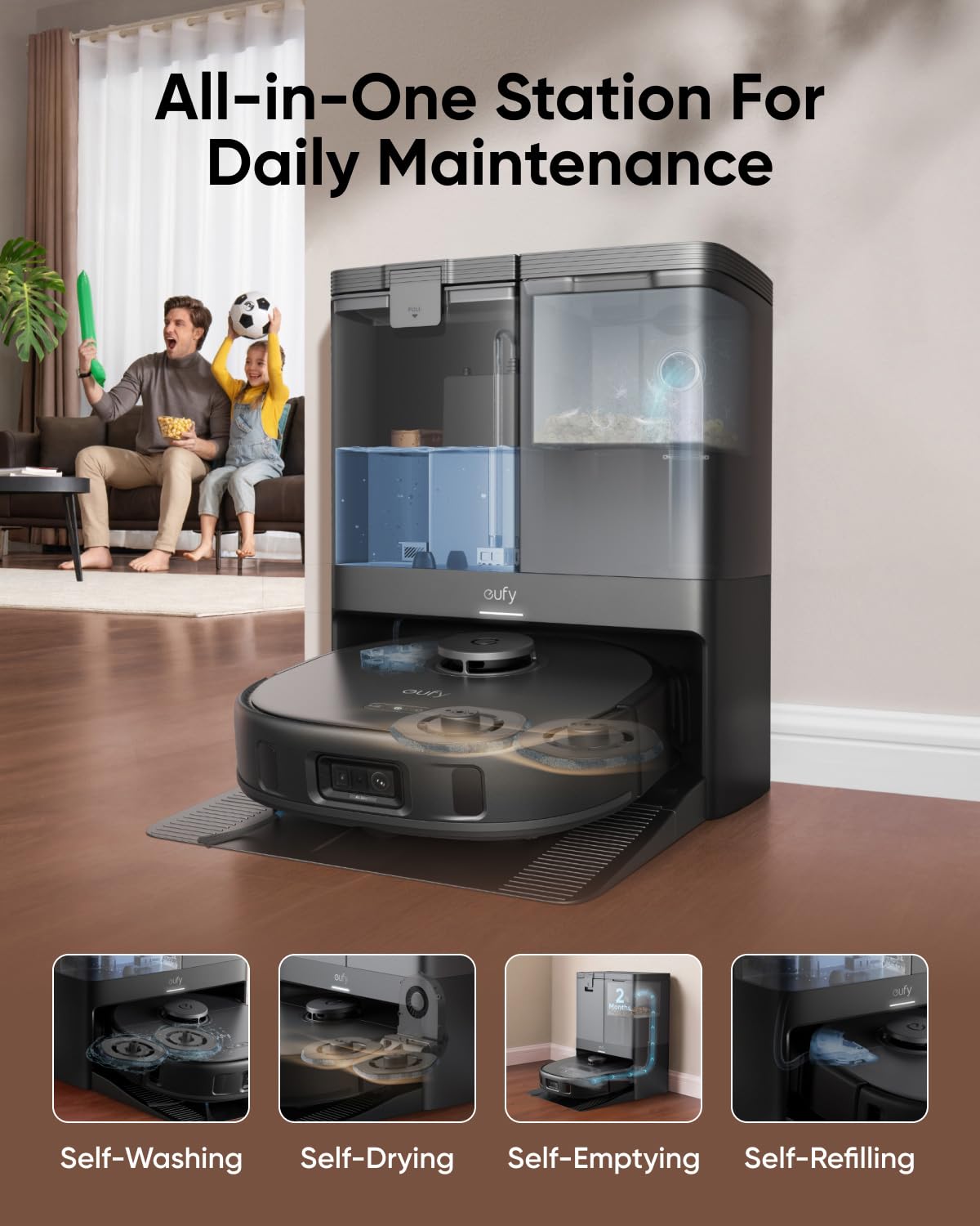 eufy X10 Pro Omni Robot Vacuum - Powerful Cleaning for Large Homes