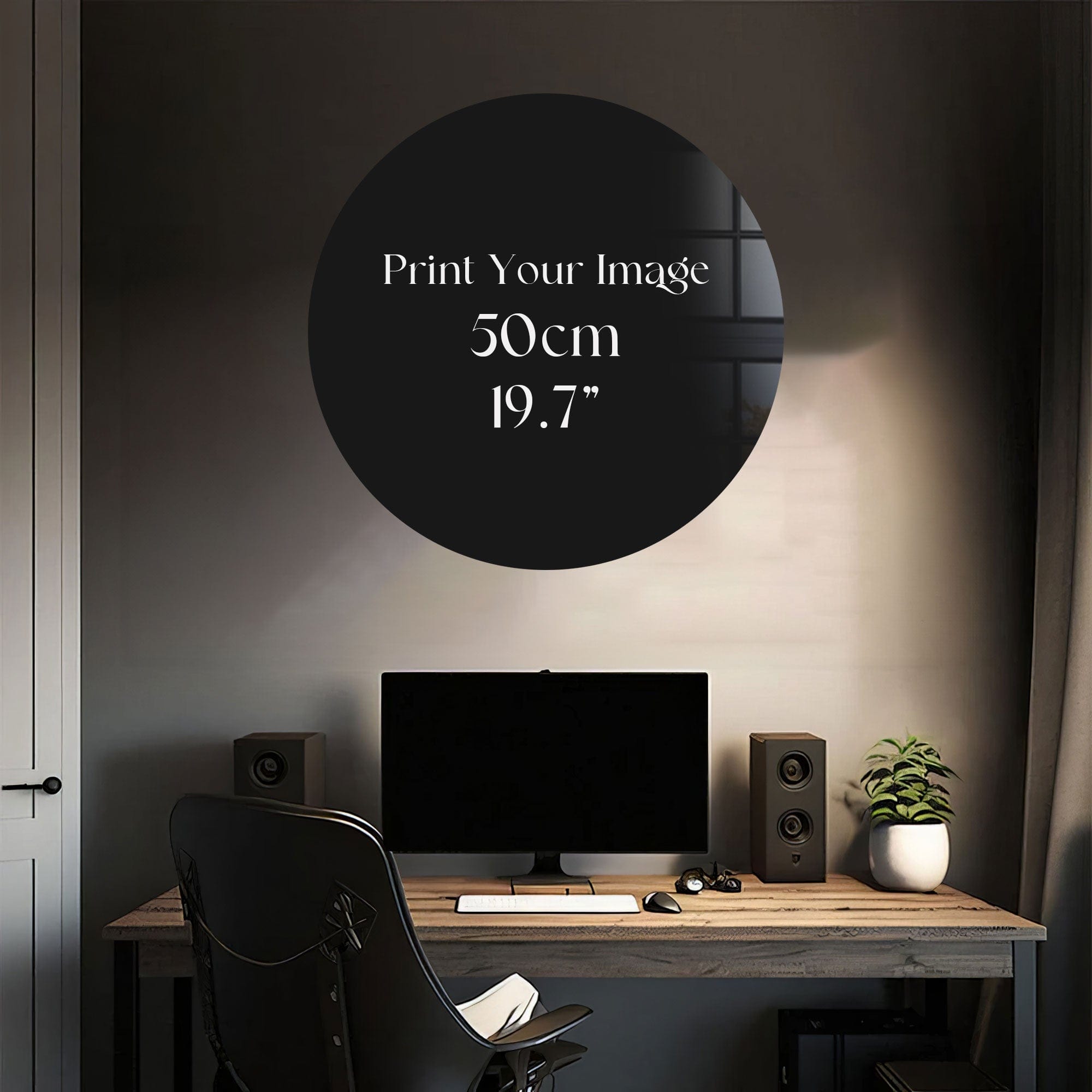 Custom Round Glass Prints - Personalized Photo & Design Engraved Glassware for Home Decor, Wedding Gifts & Office Awards