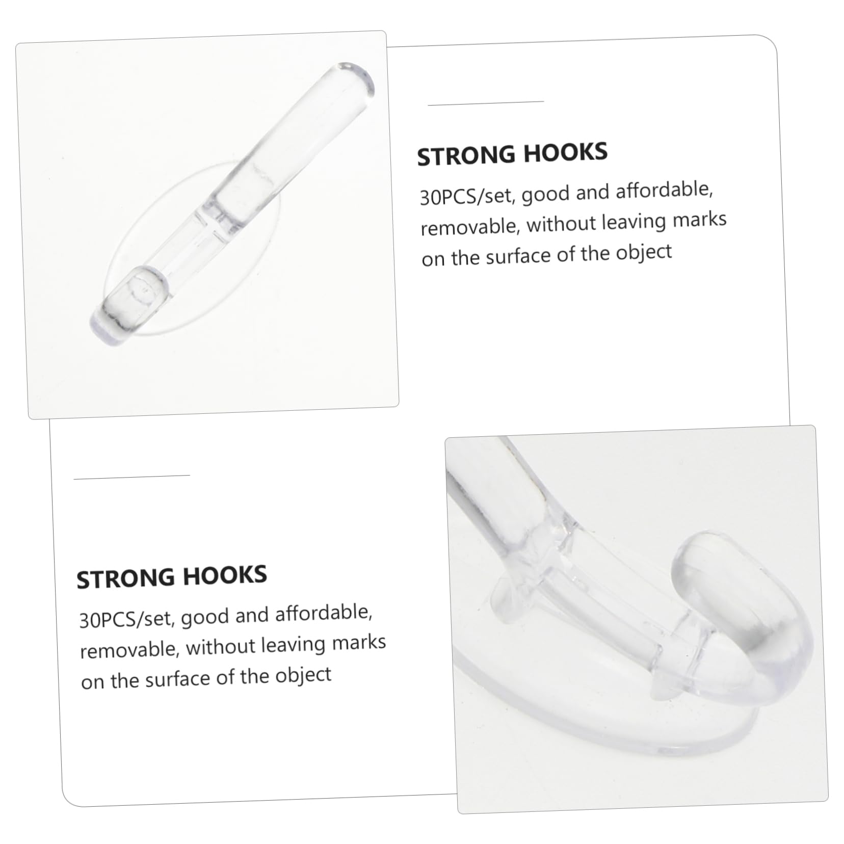 Cabilock Adhesive Hooks - 4 Pack Waterproof Bathroom Towel Hooks, Strong Sticky Wall Hooks for Kitchen, Bathroom, Bedroom Organization - Perfect for Hanging Towels, Robes, Keys and Decor