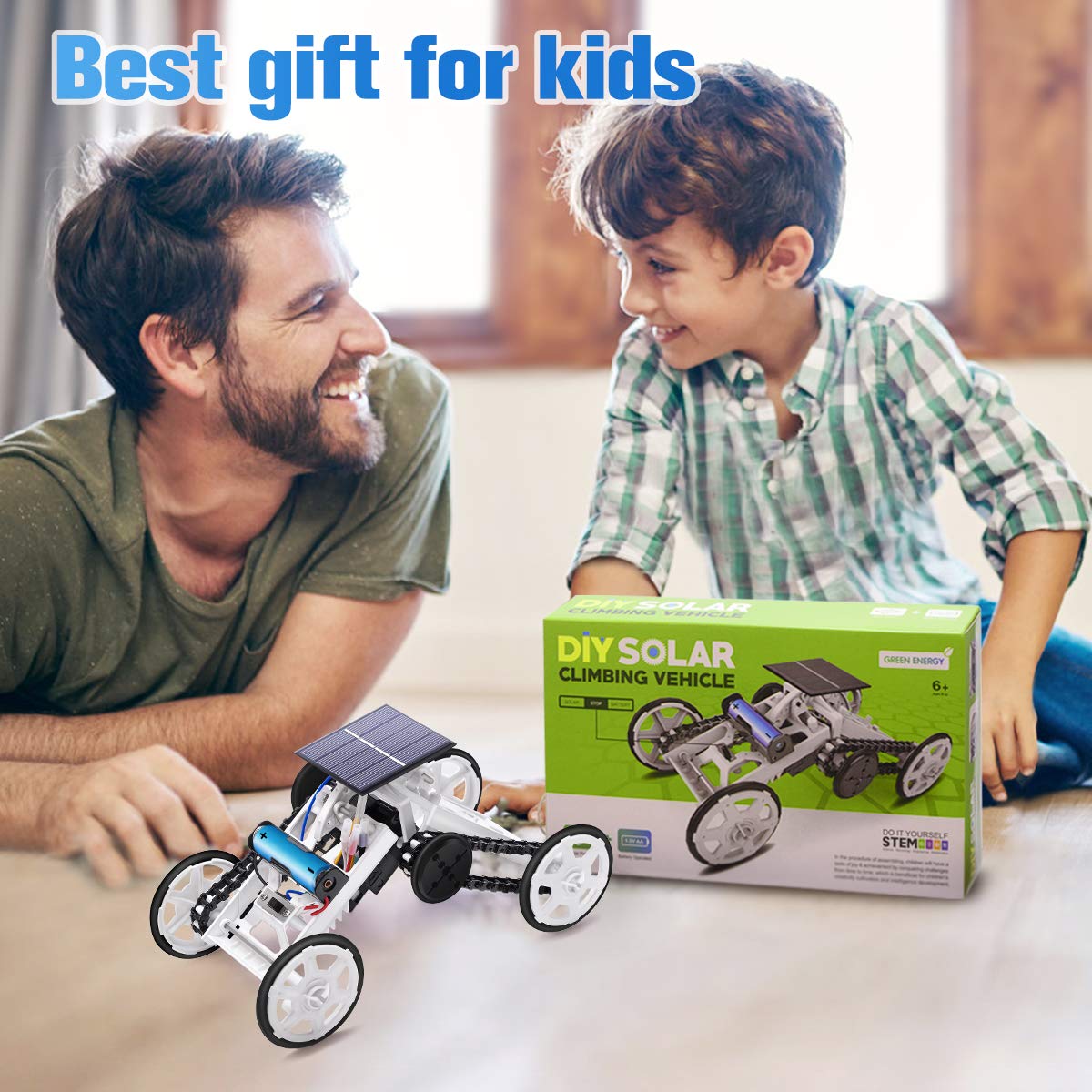 Selieve STEM Solar Powered Climbing Vehicle Kit - DIY Mechanical Engineering Toy for Kids Ages 6-12, Educational Science Building Project | Perfect Birthday & Easter Gift for Boys & Girls | Fun Outdoor & Indoor STEM Learning Activity