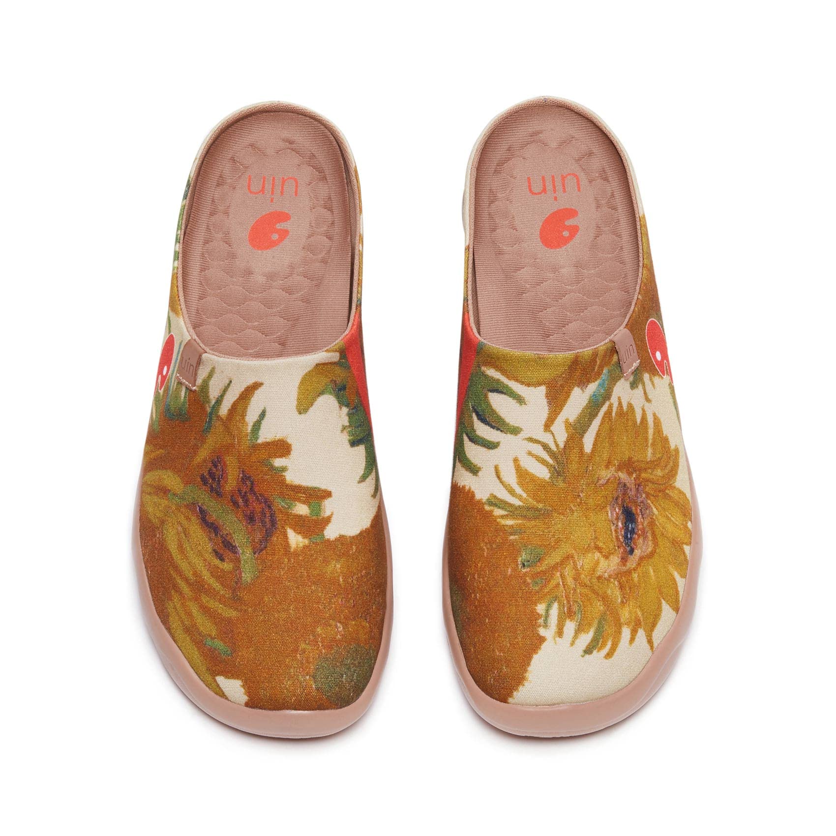 UIN Men's Lightweight Comfort Loafers - Slip-On Mules for Walking, Casual & Travel - Art Painted Malaga Design - Perfect for Home, Office & Outdoor Use