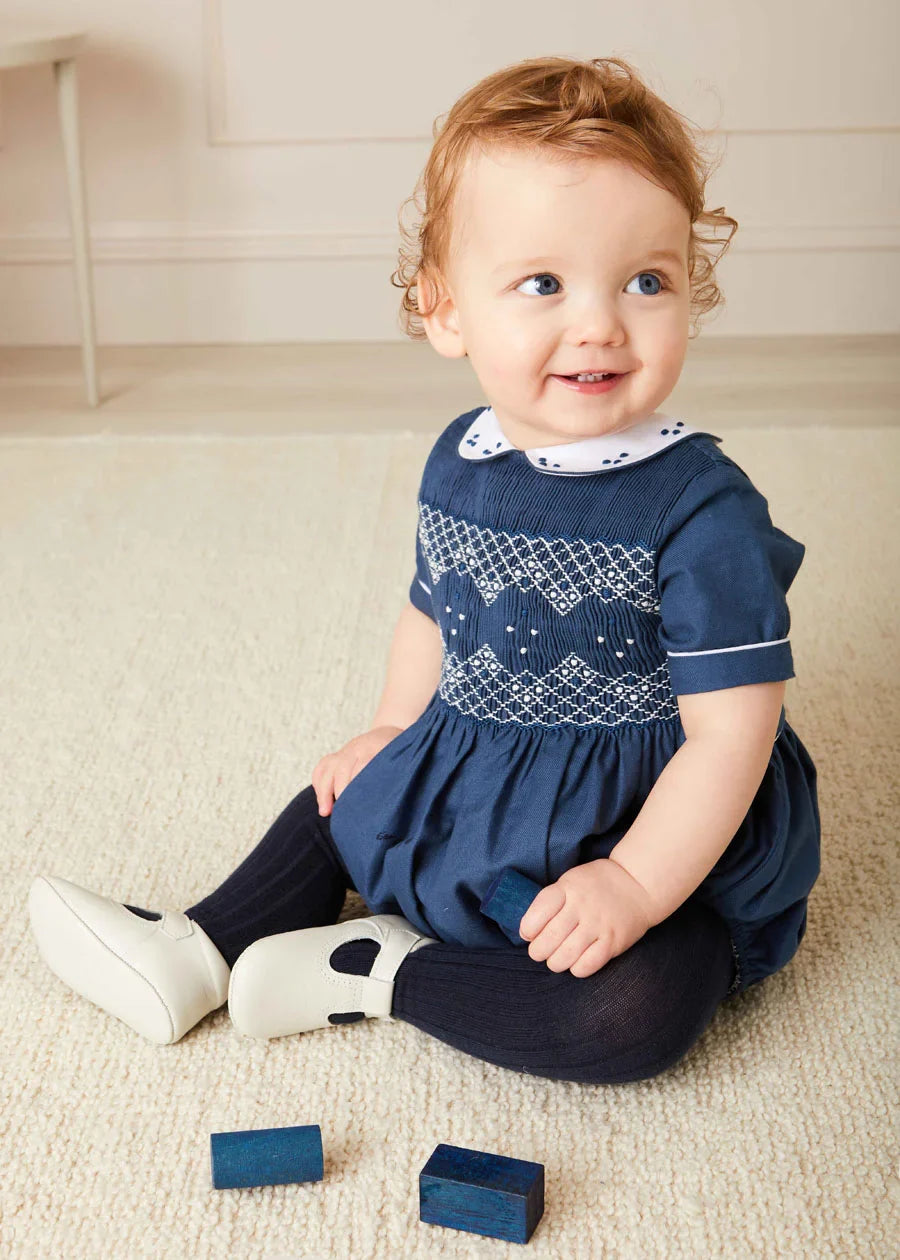 Navy Ribbed Tights for Kids (3 Months to 10 Years) - Comfortable Stretchy Baby & Toddler Leggings for Playtime, School & Everyday Wear