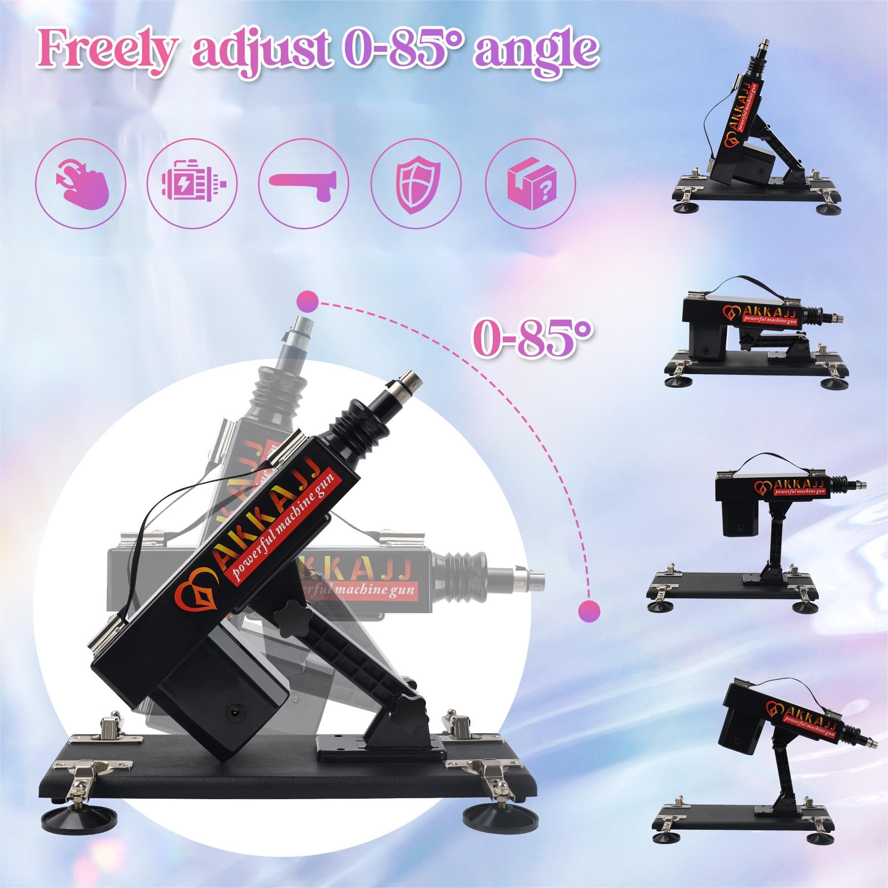 Powerful Automatic Thrusting Sex Machine for Men & Women - Multi-Angle Adjustable Hands-Free Adult Toy with Extension Rod - Perfect for Solo Play & Couples Intimacy (Bedroom Use, Discreet Packaging)